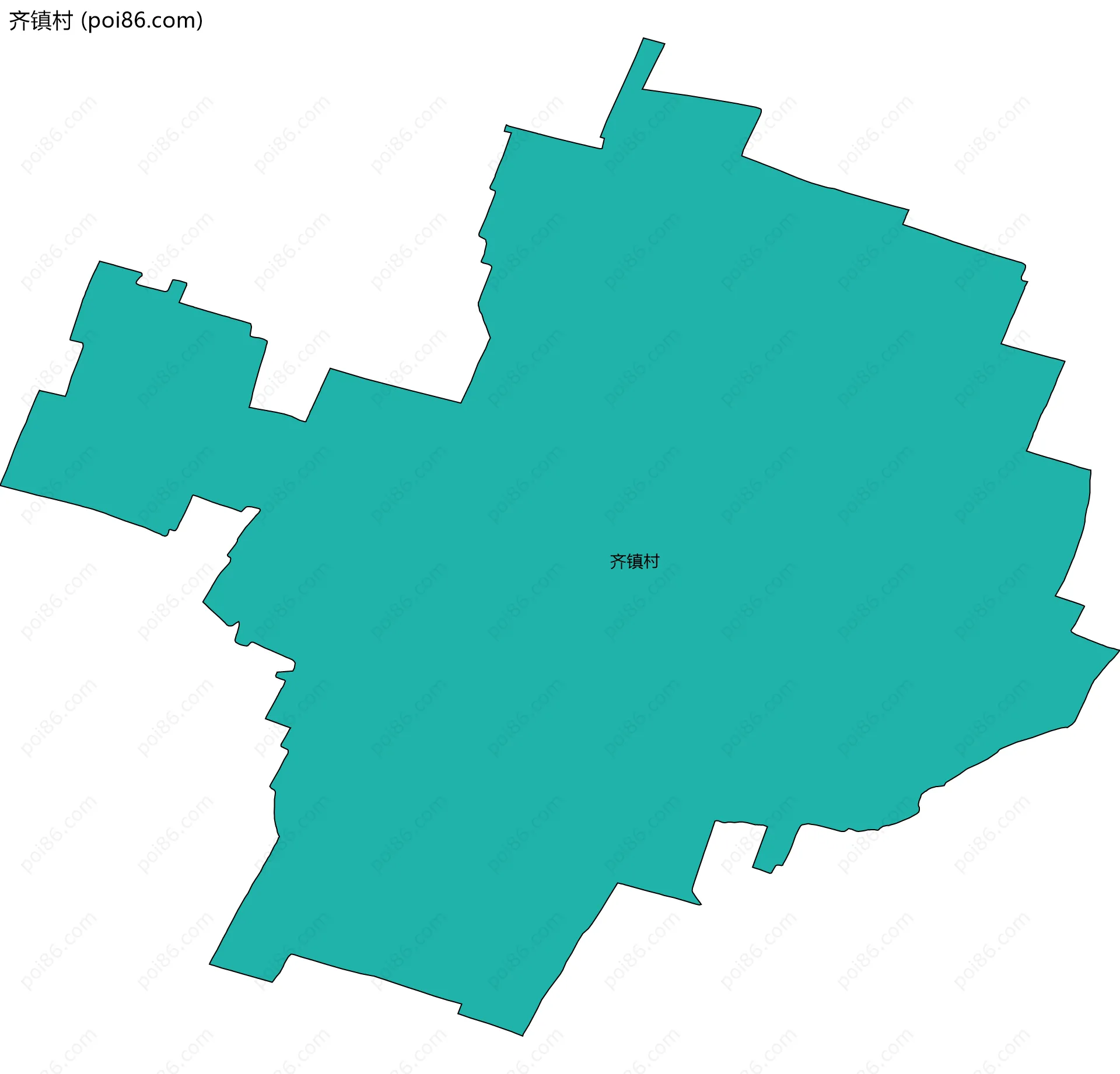 齐镇村边界地图