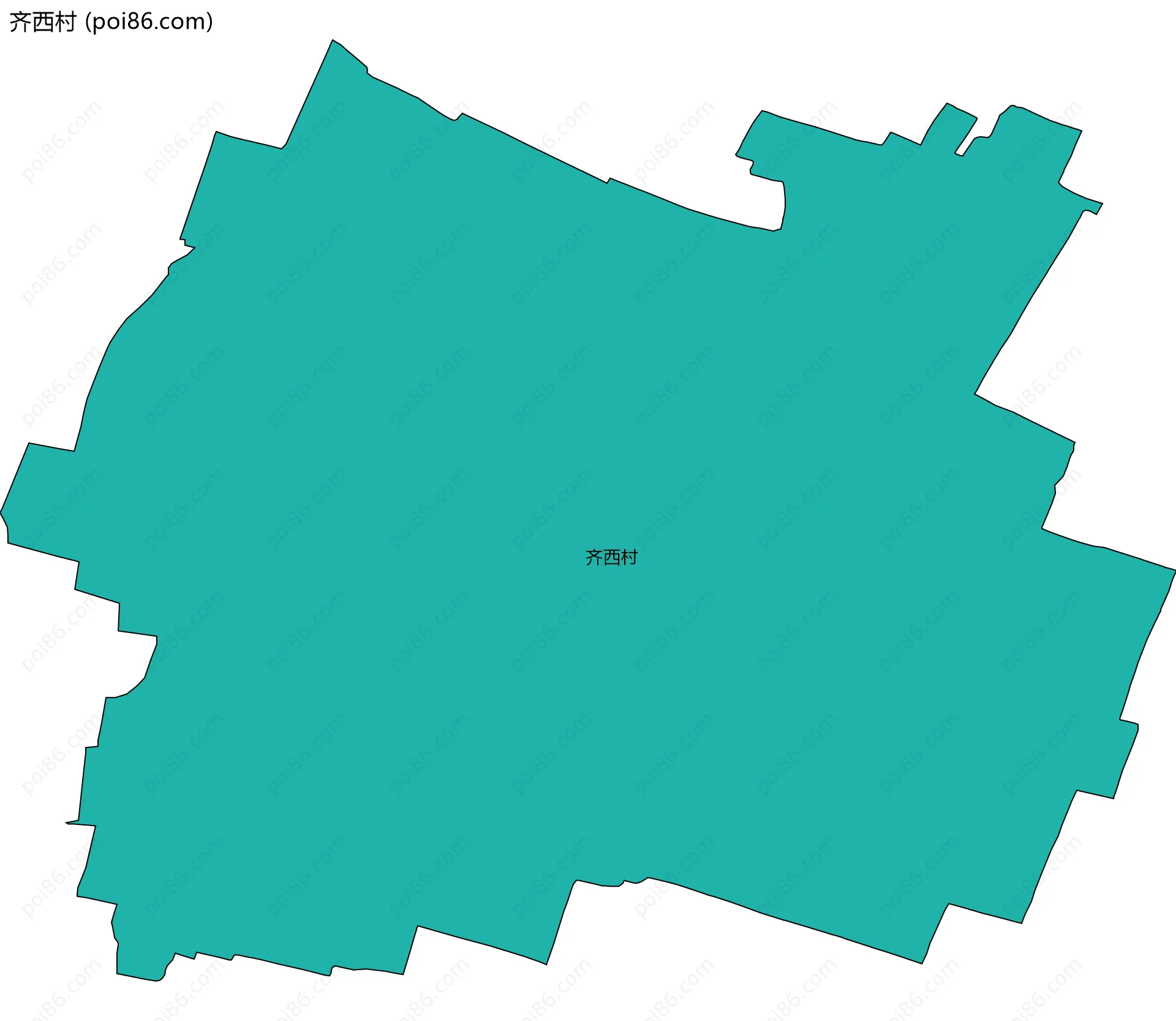 齐西村边界地图