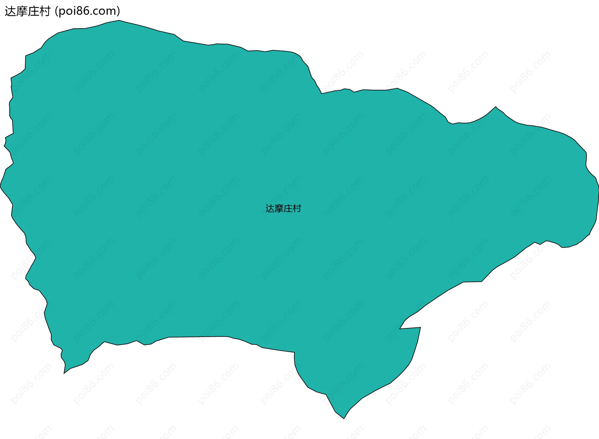 达摩庄村边界地图
