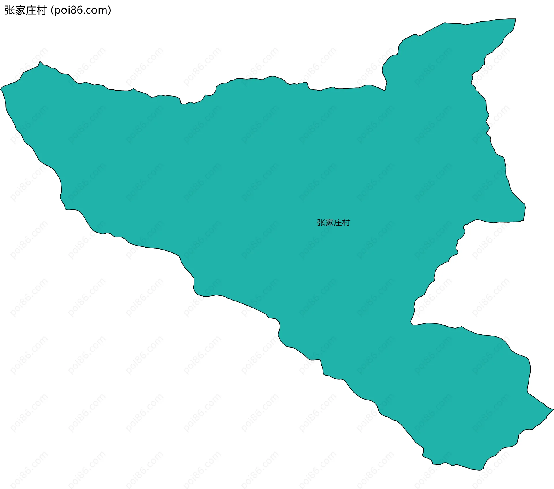 张家庄村边界地图