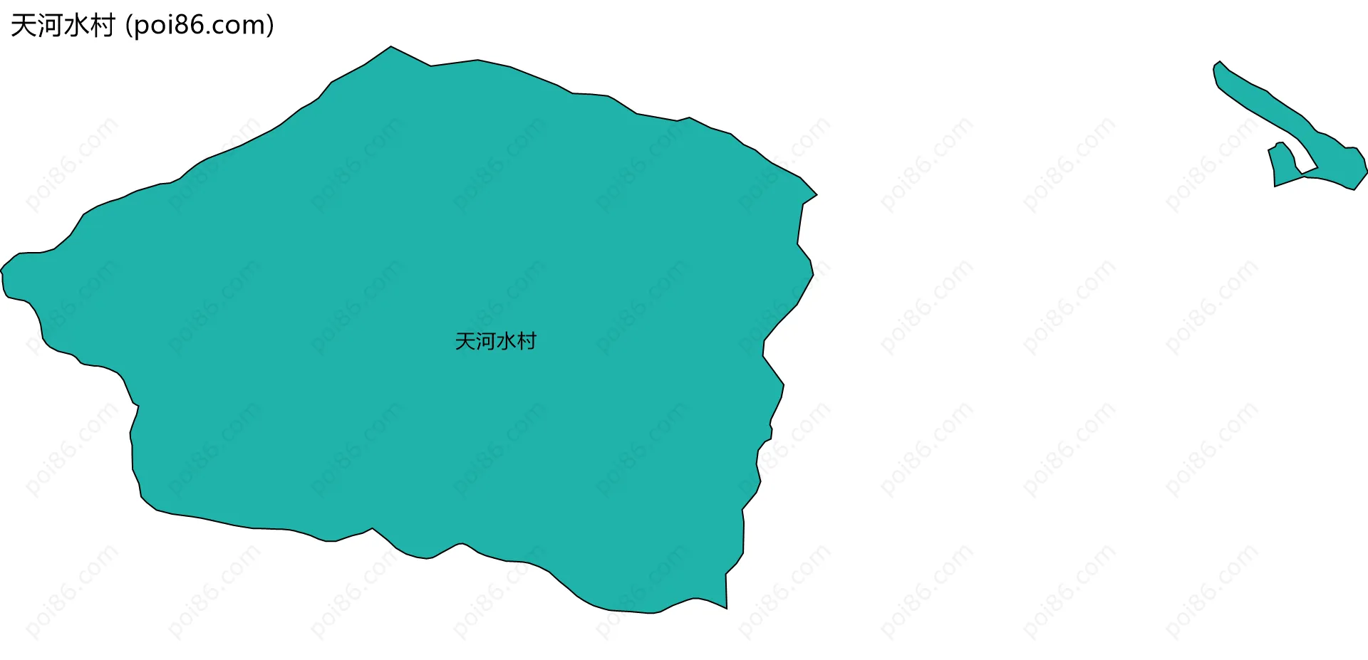 天河水村边界地图