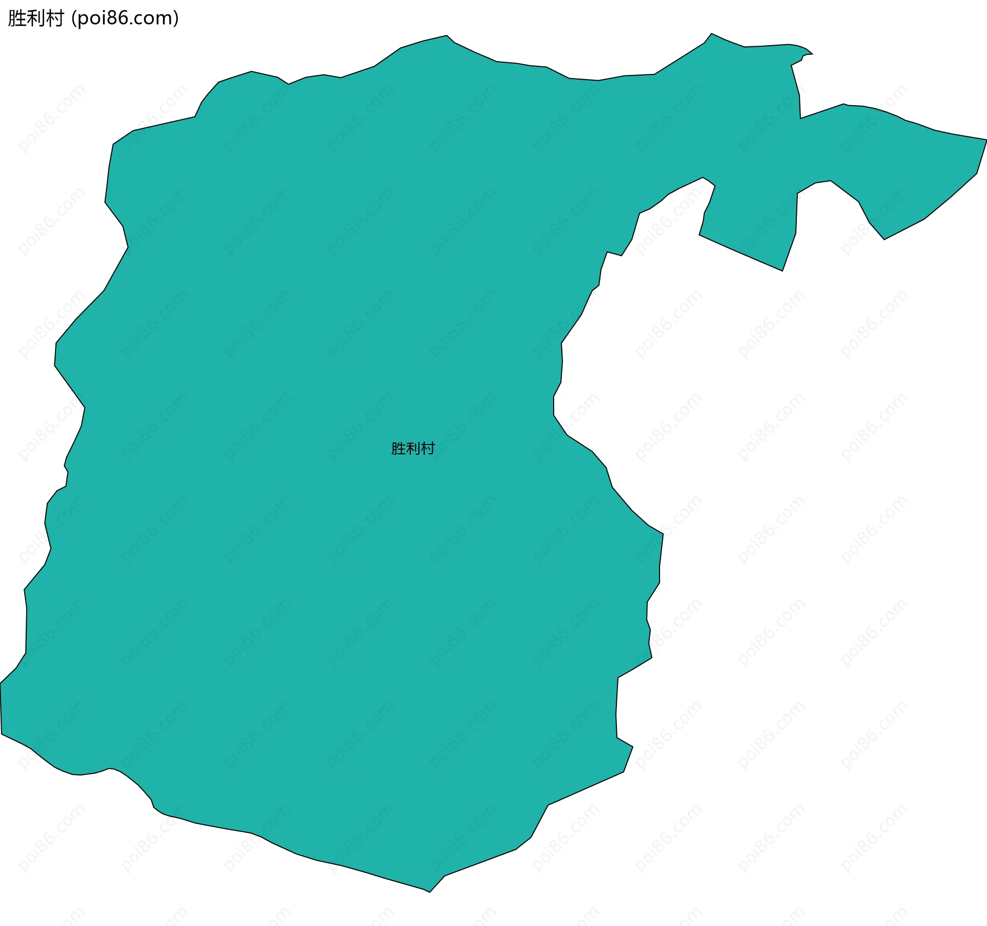 胜利村边界地图