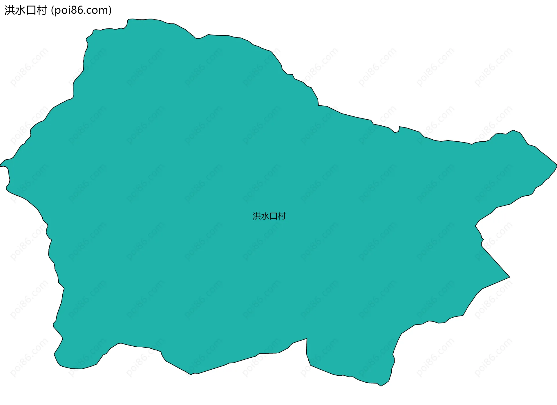 洪水口村边界地图