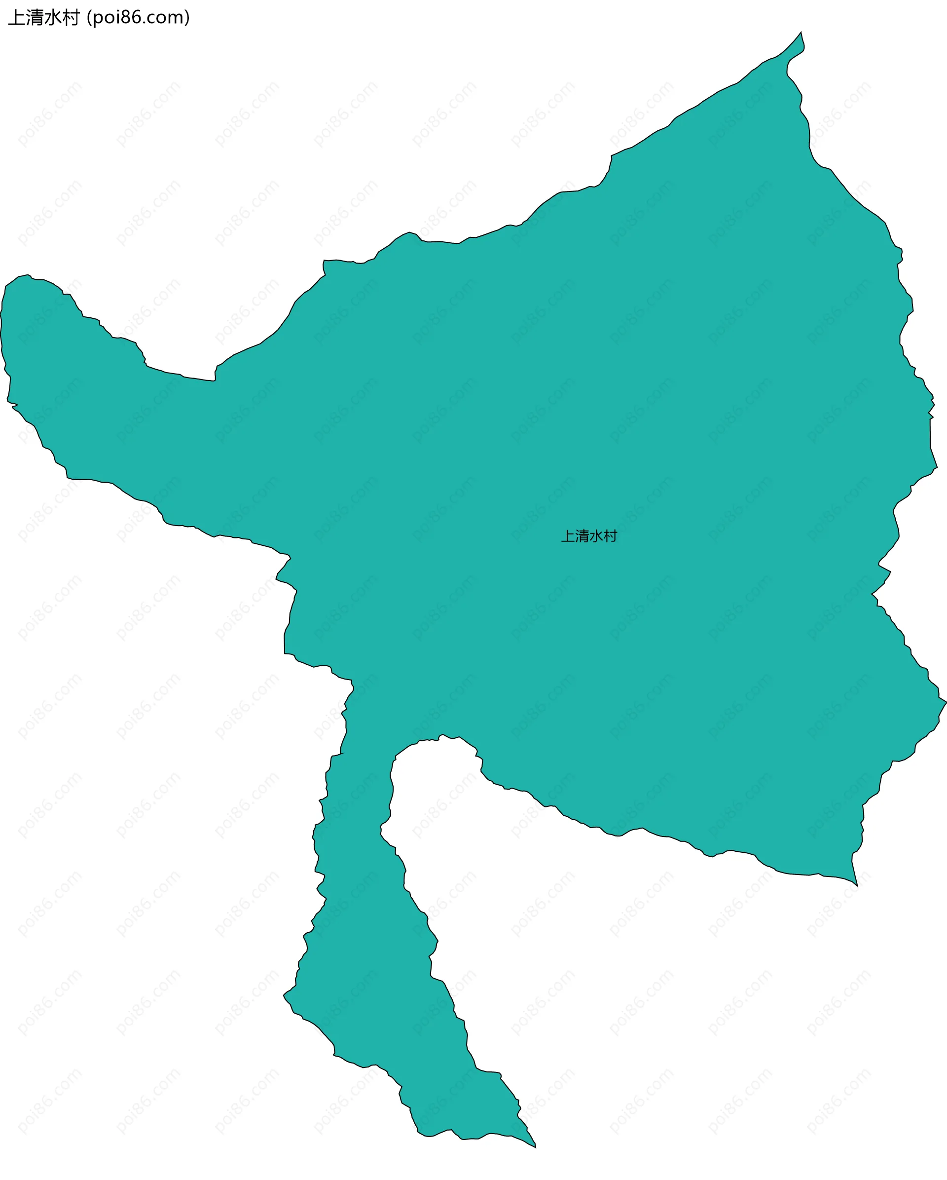 上清水村边界地图