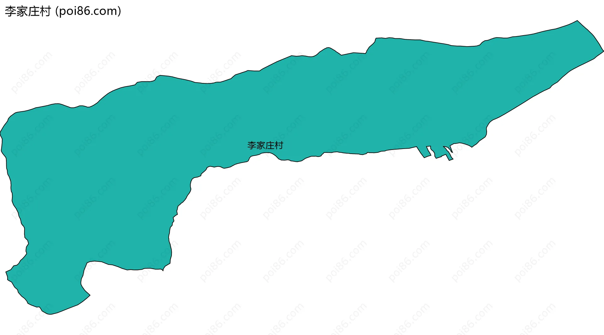 李家庄村边界地图