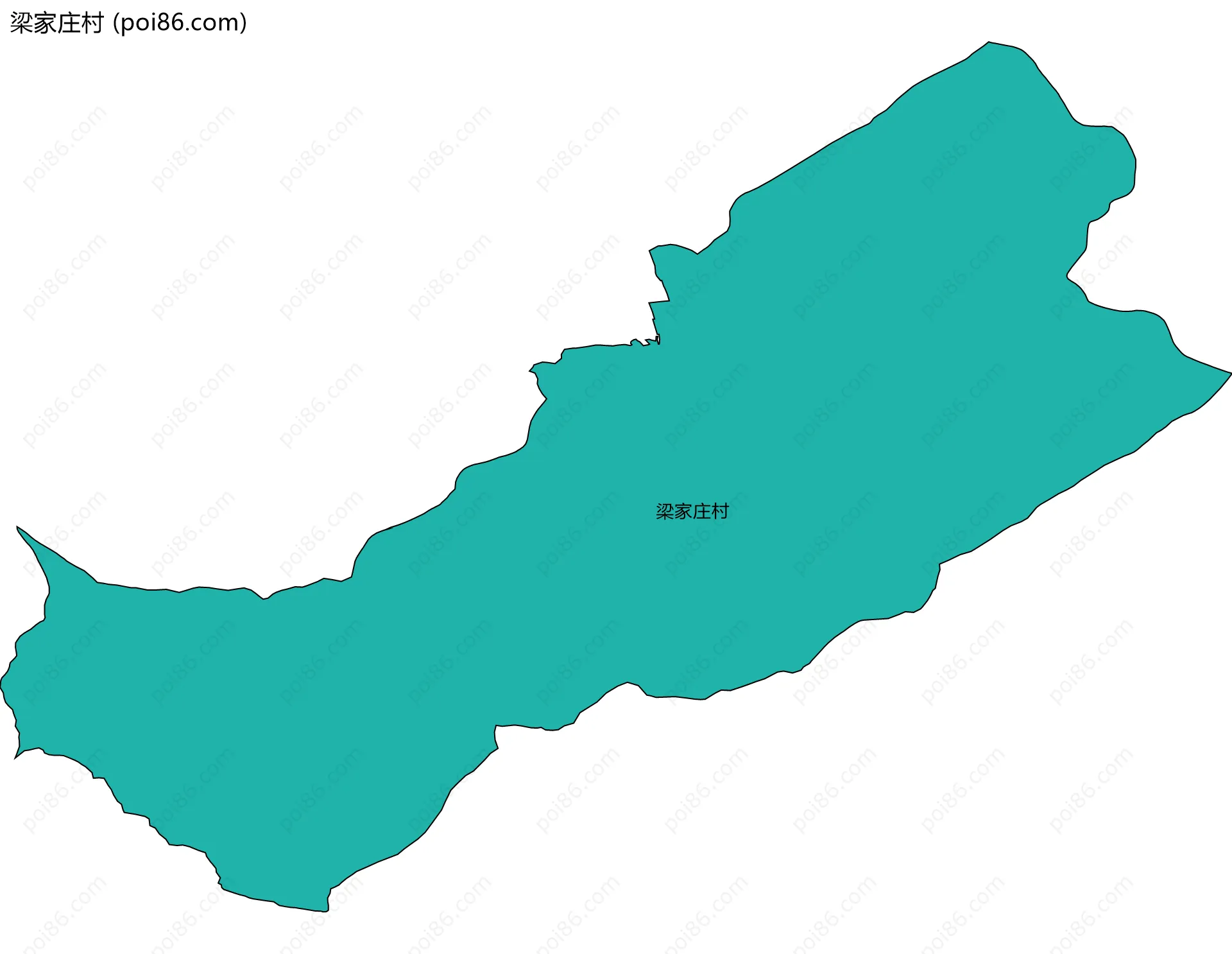 梁家庄村边界地图
