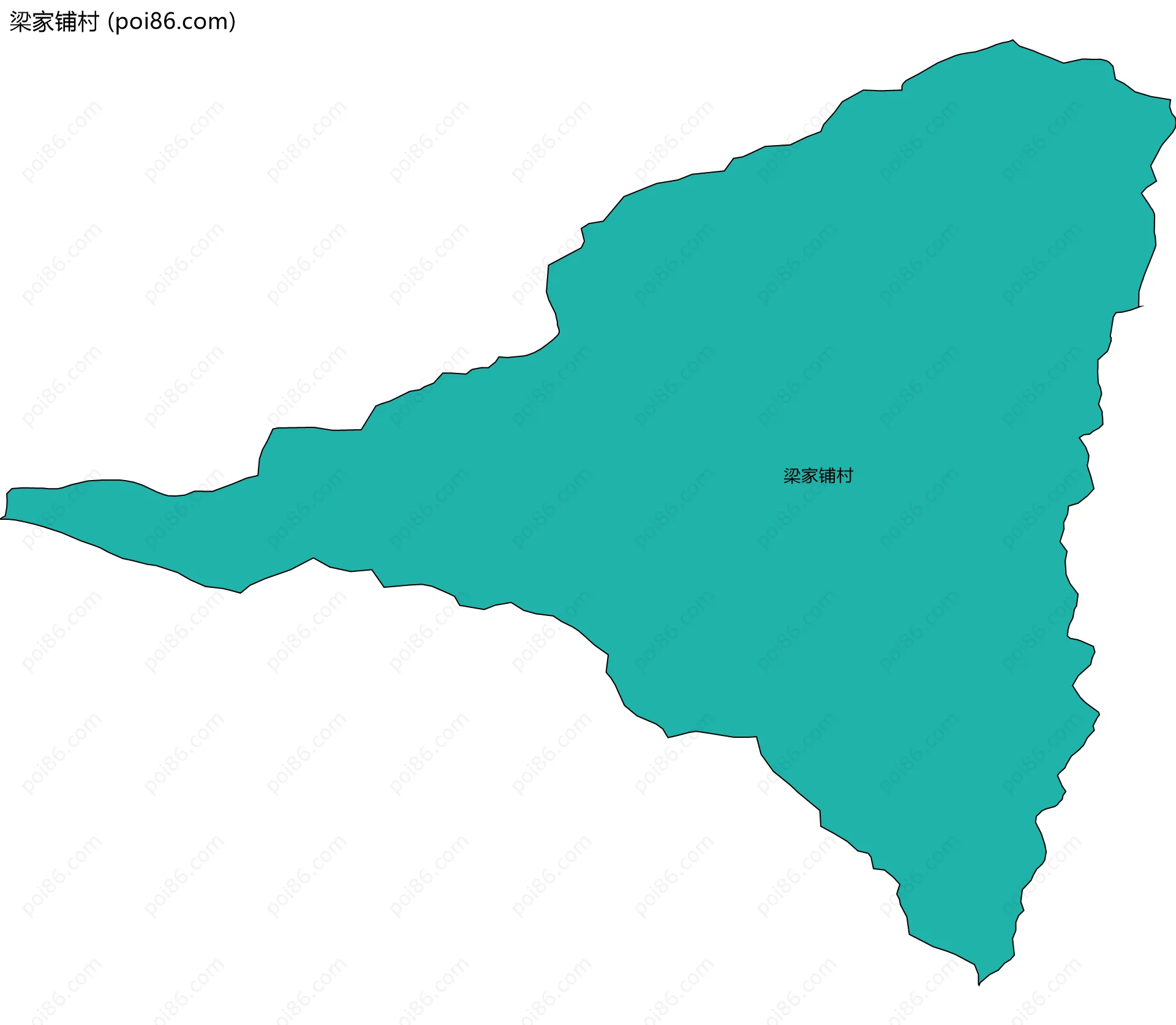 梁家铺村边界地图