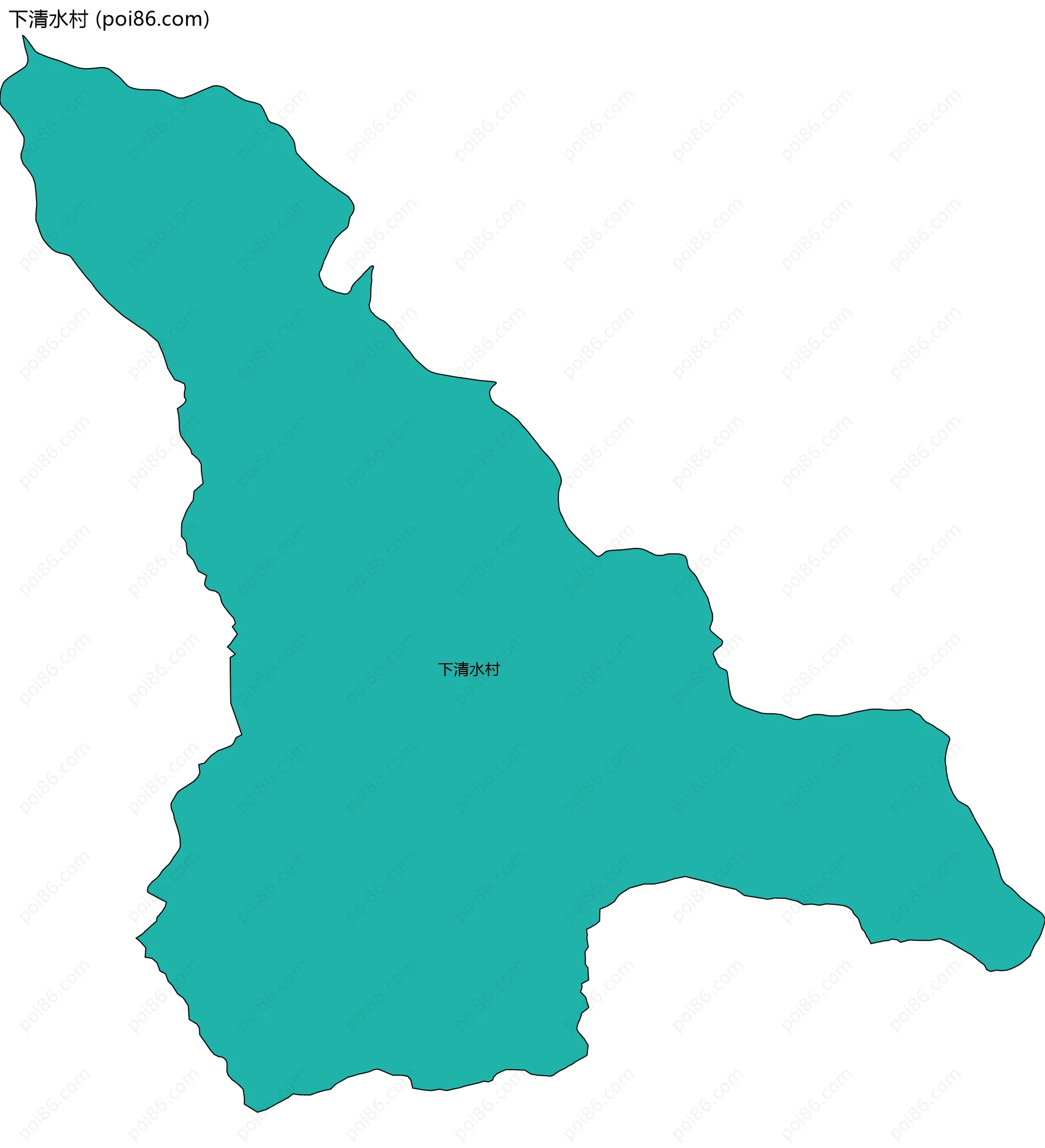 下清水村边界地图