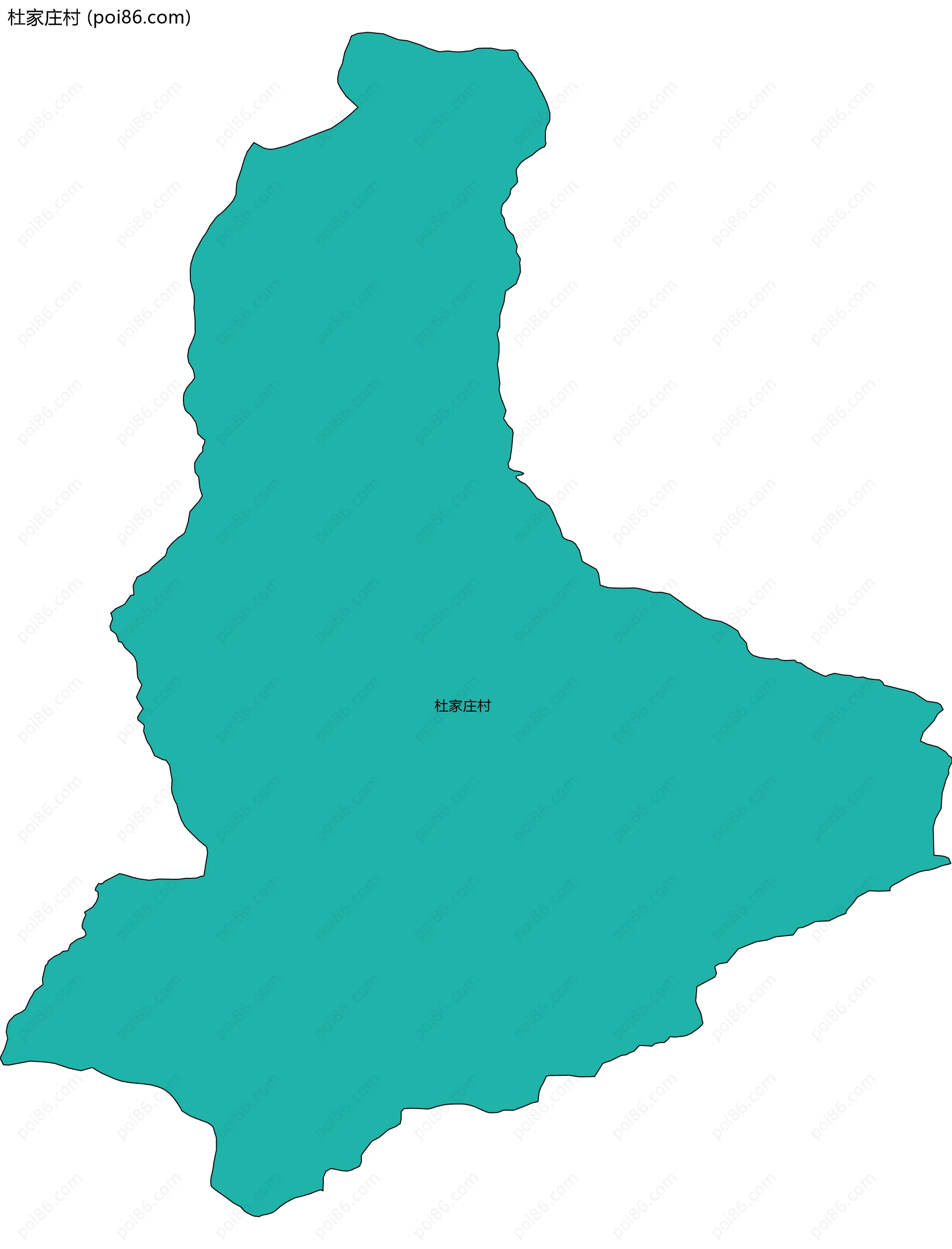 杜家庄村边界地图