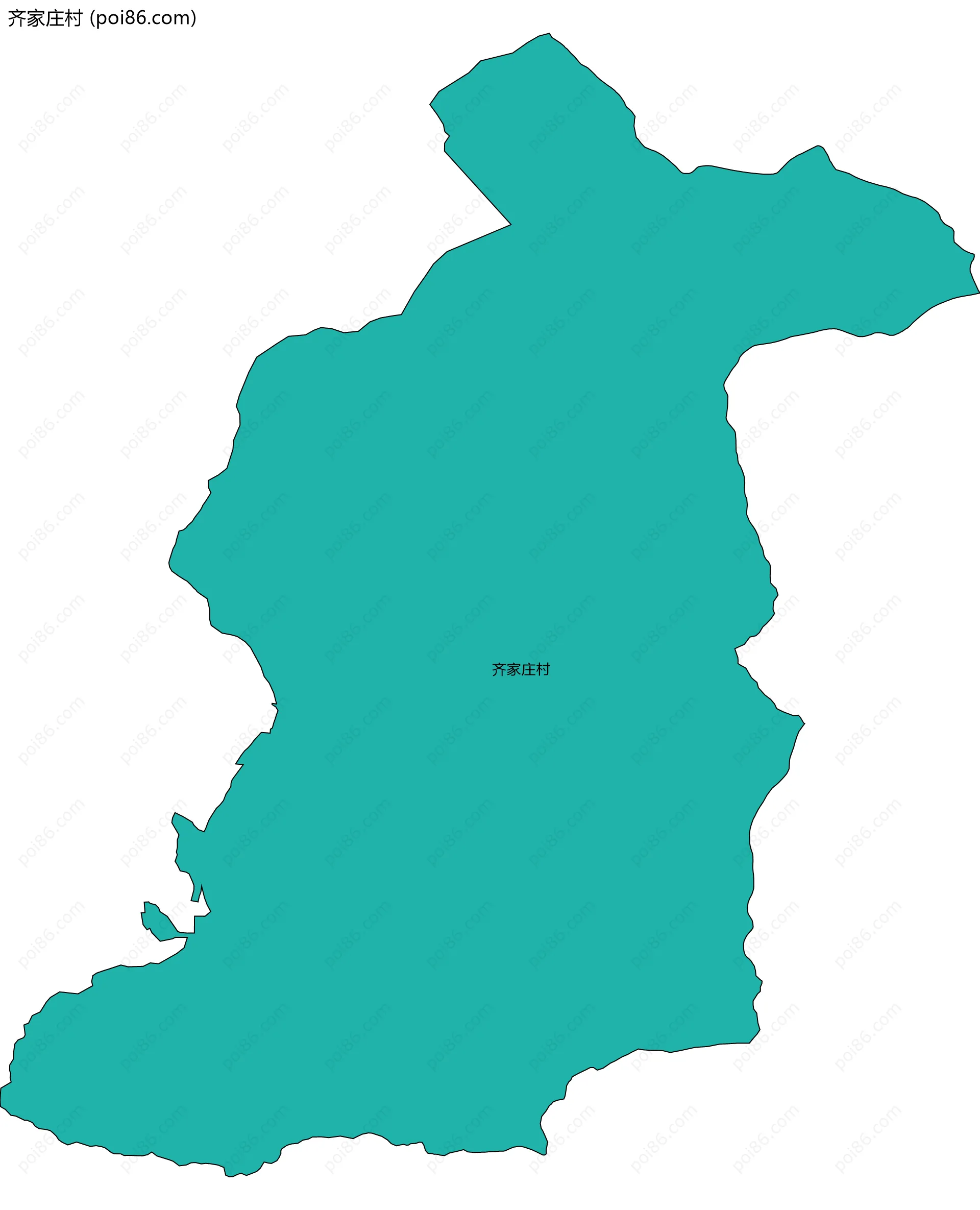 齐家庄村边界地图