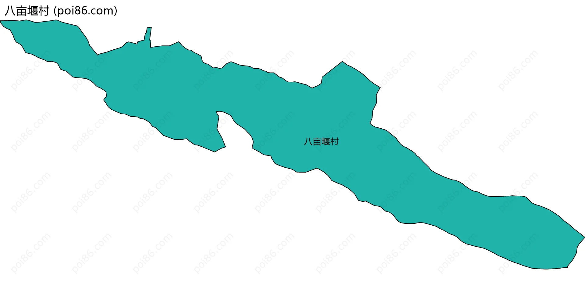 八亩堰村边界地图