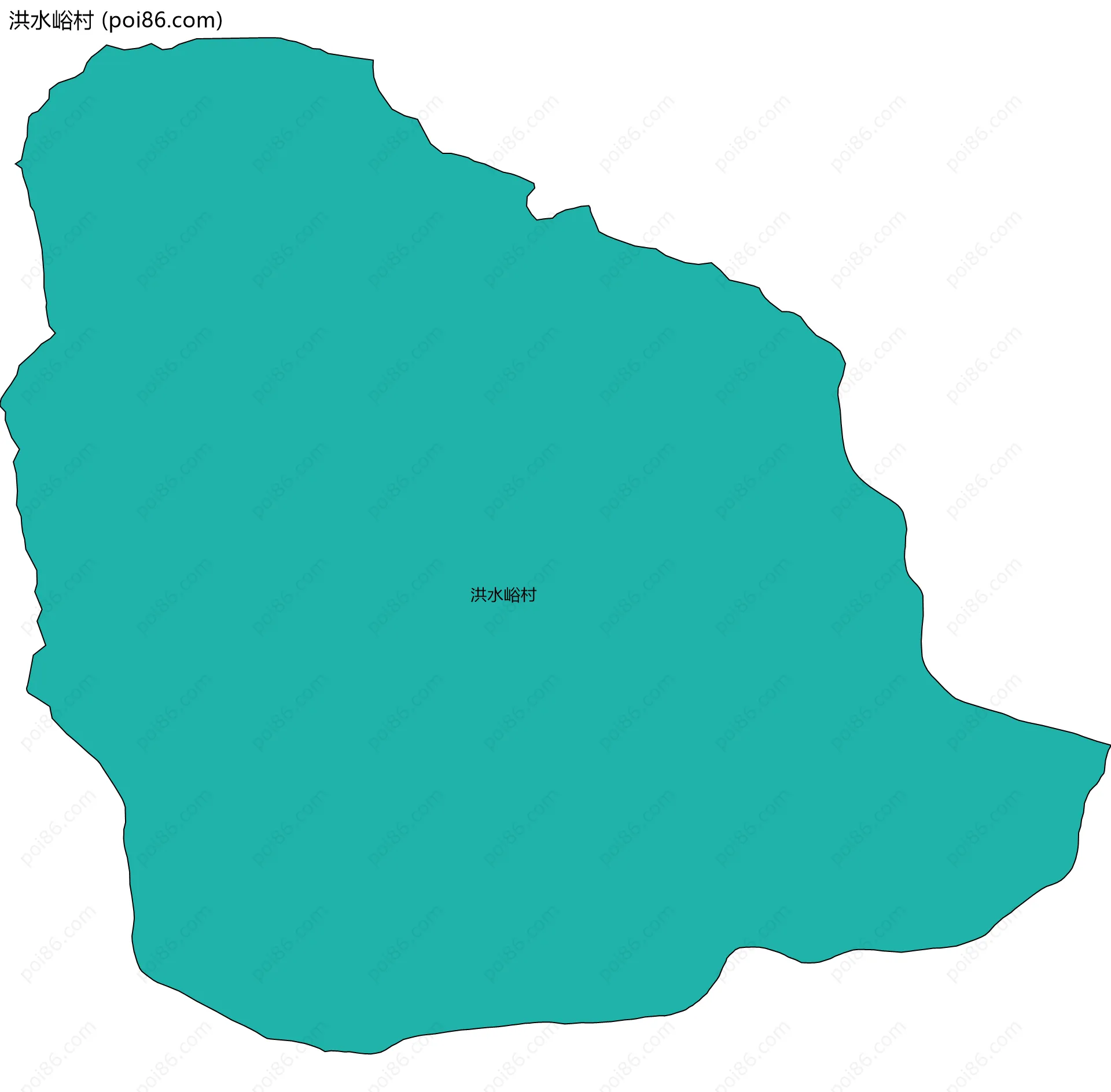 洪水峪村边界地图