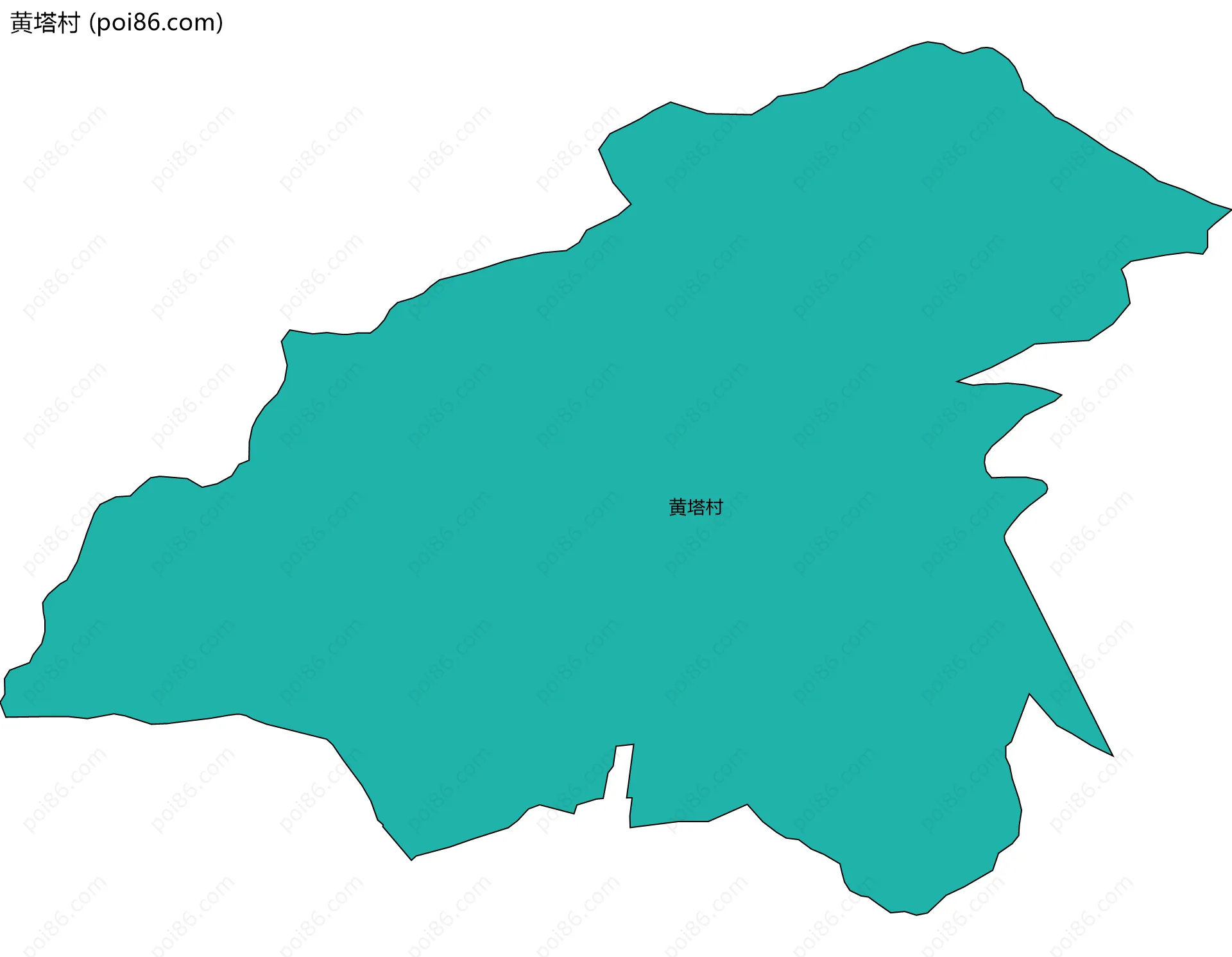 黄塔村边界地图