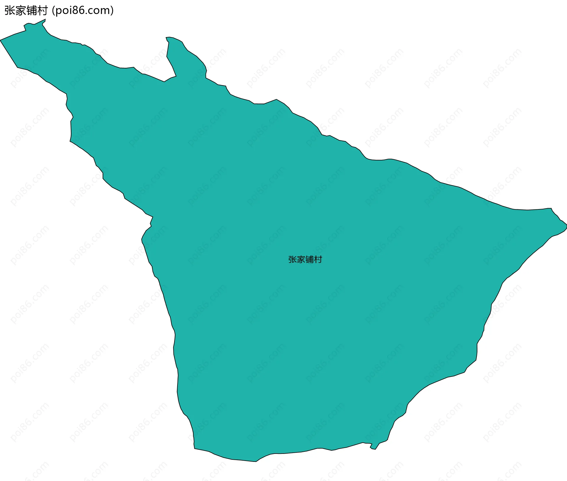 张家铺村边界地图