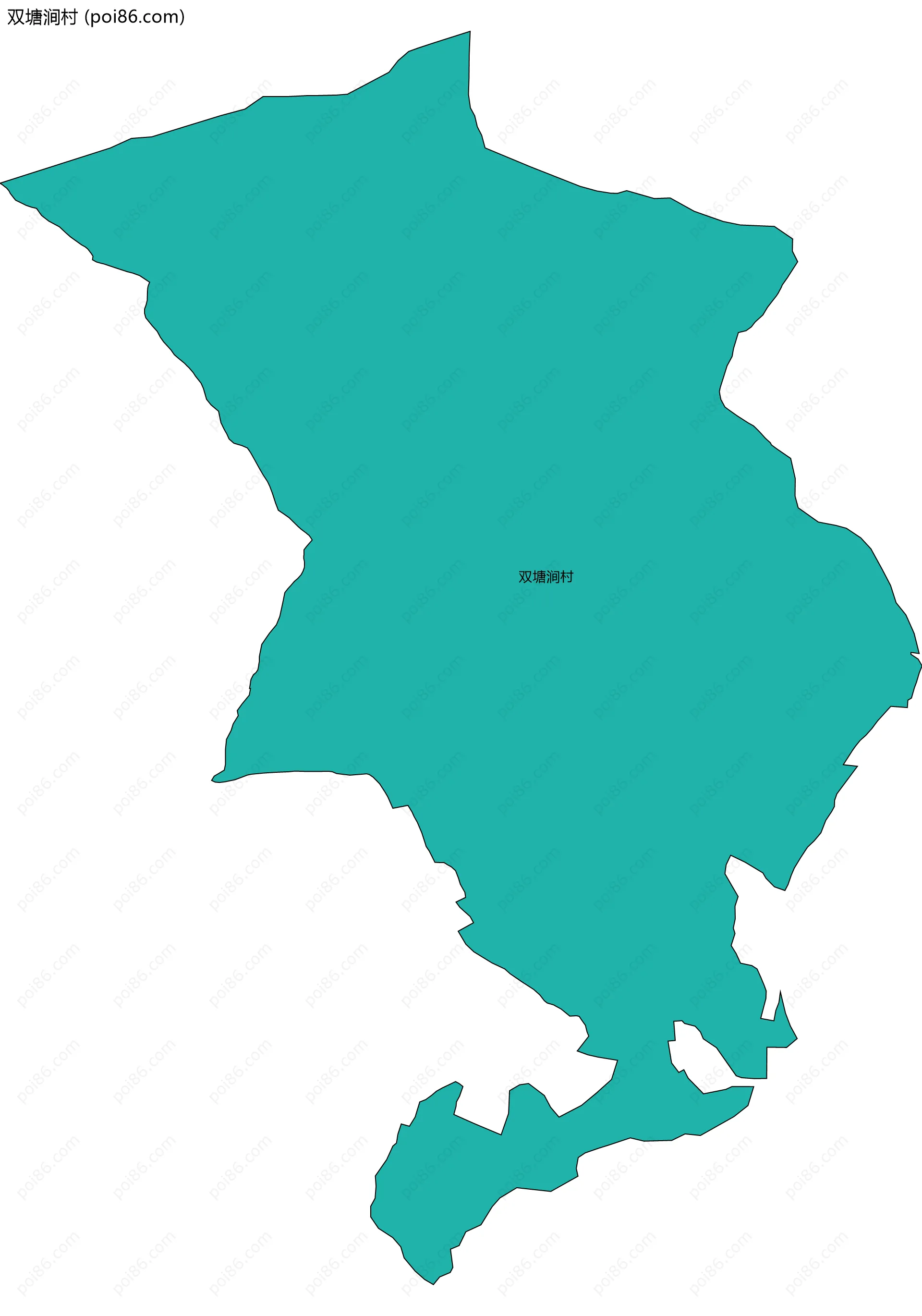 双塘涧村边界地图