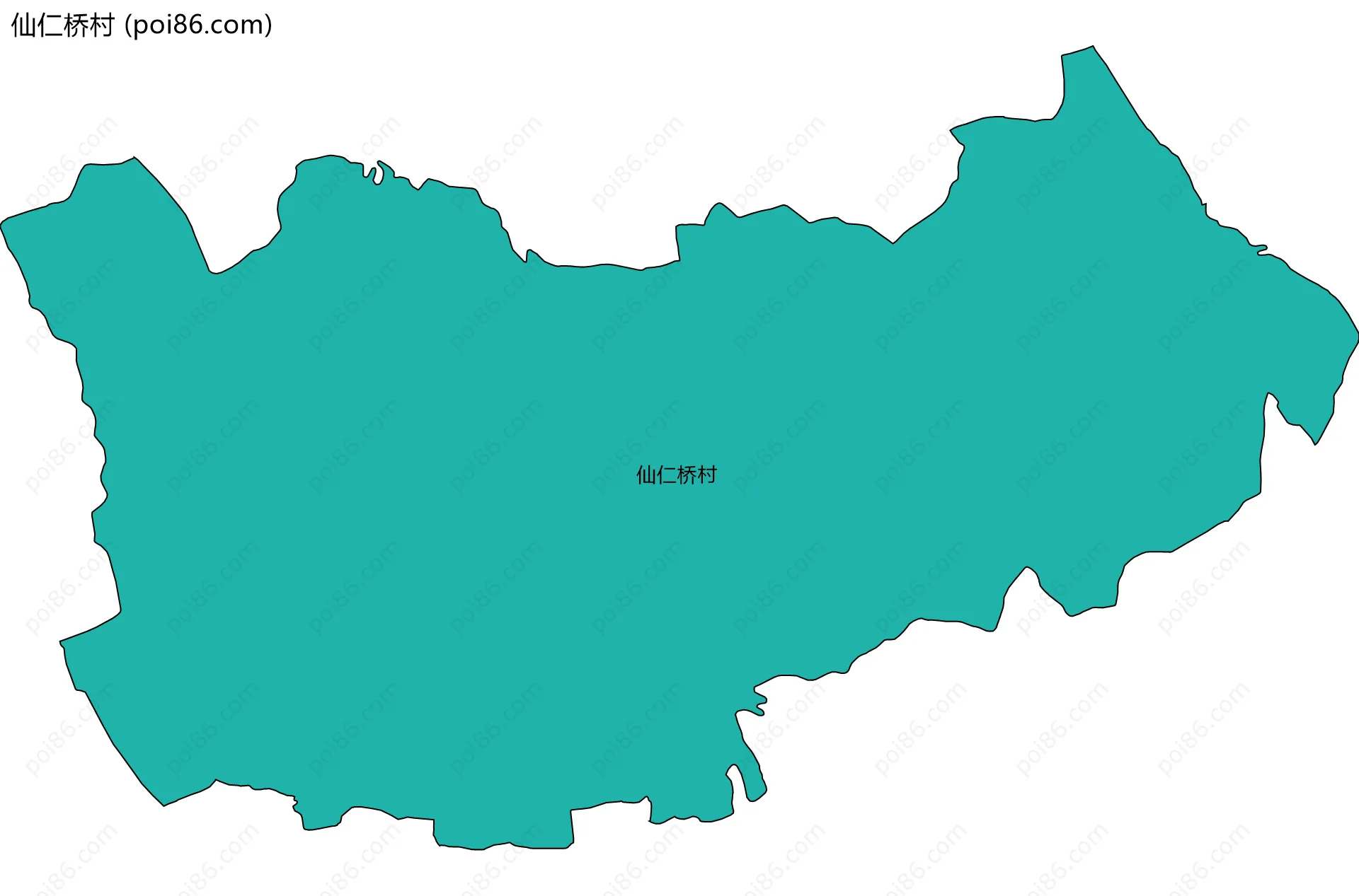 仙仁桥村边界地图