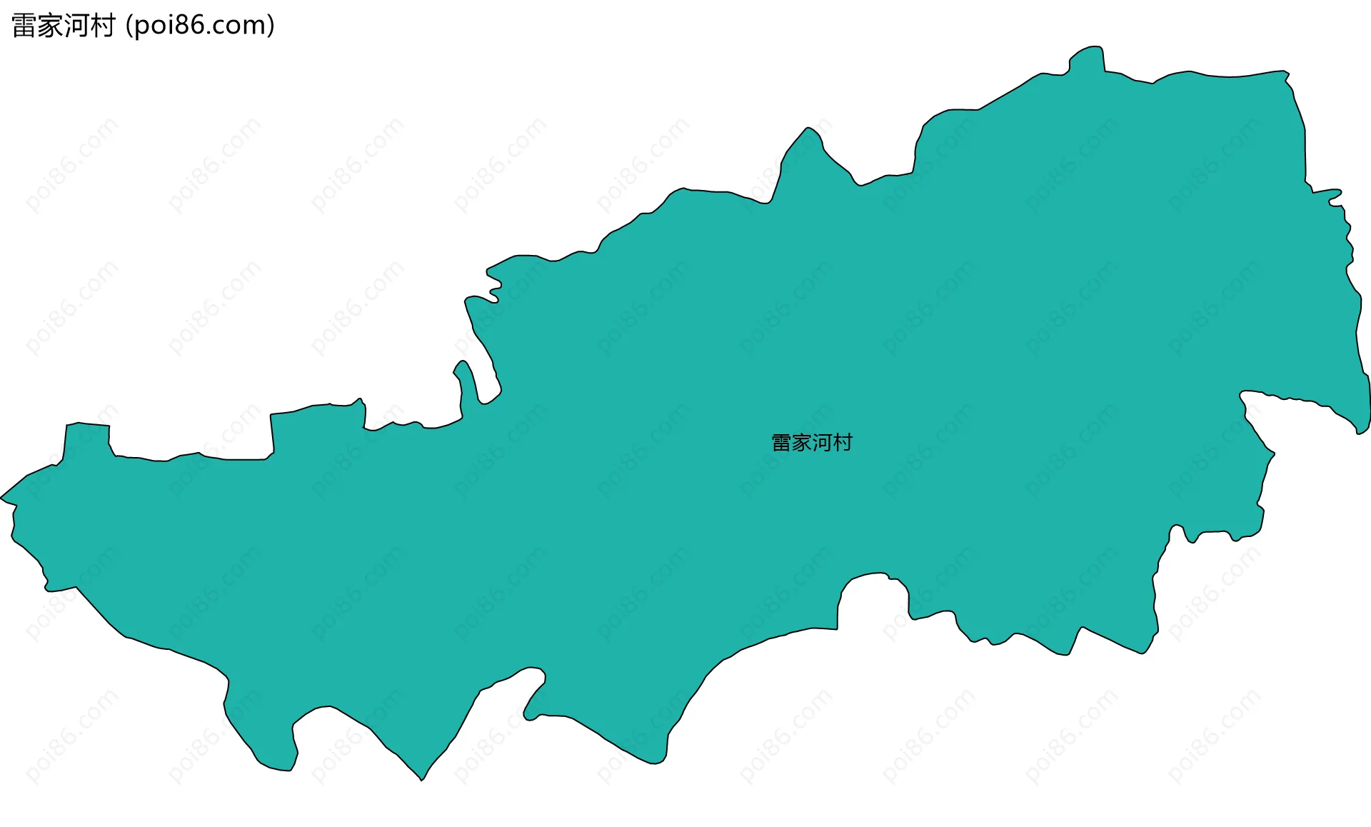 雷家河村边界地图