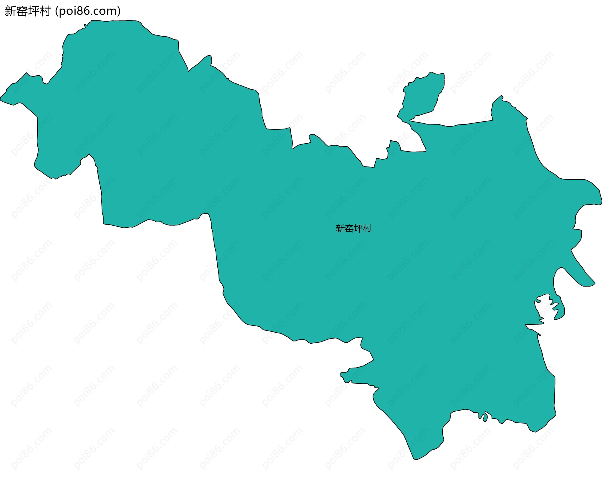新窑坪村边界地图