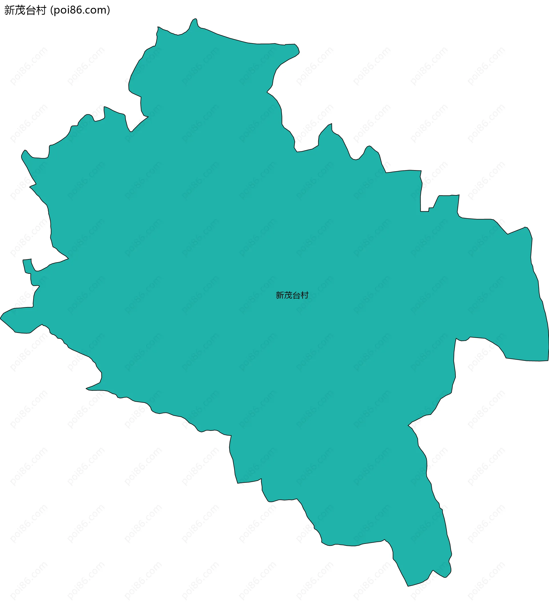 新茂台村边界地图