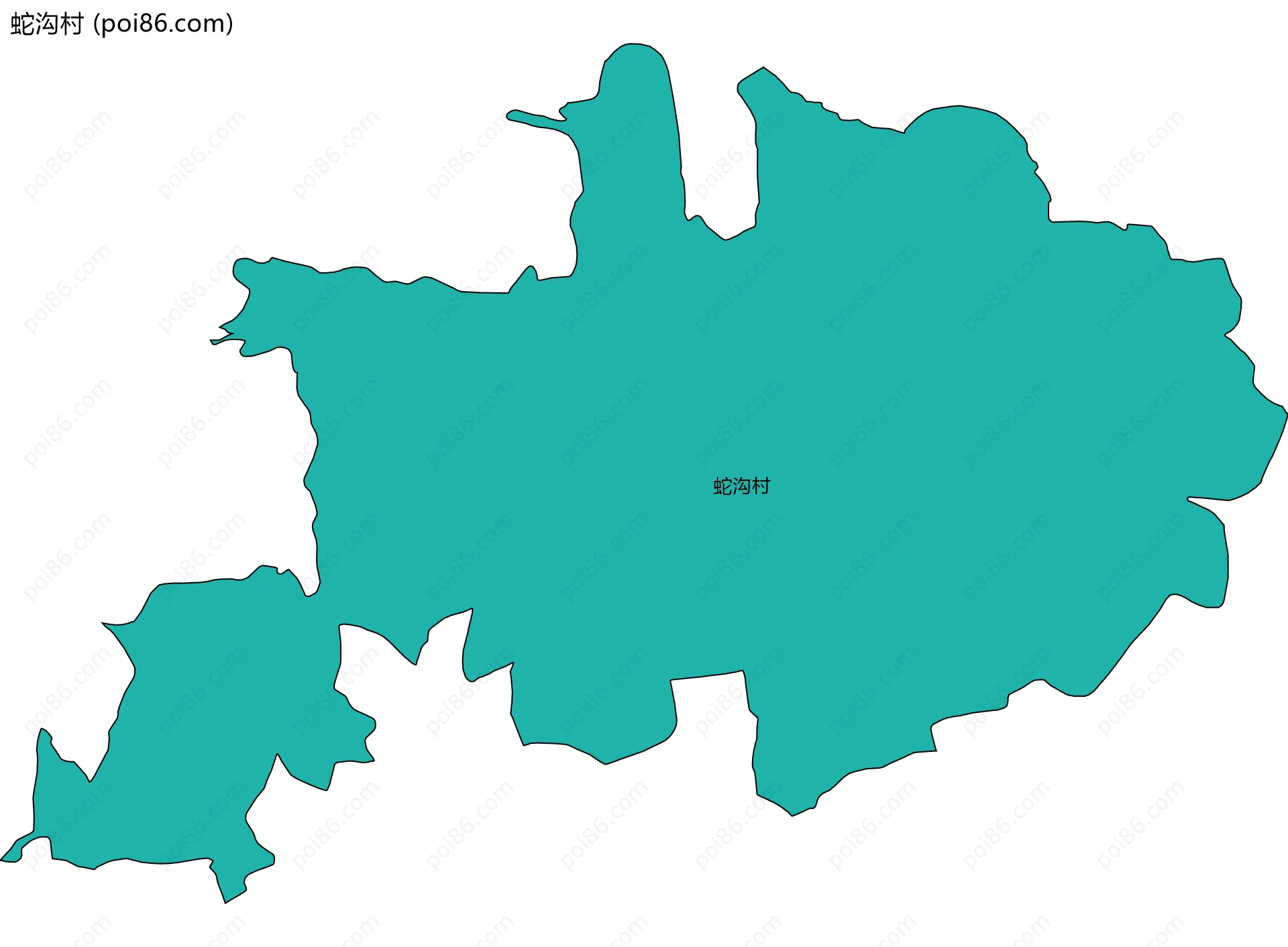 蛇沟村边界地图