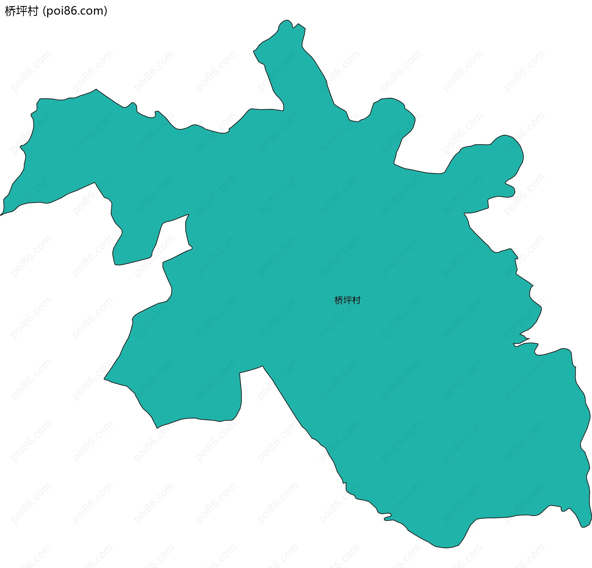 桥坪村边界地图