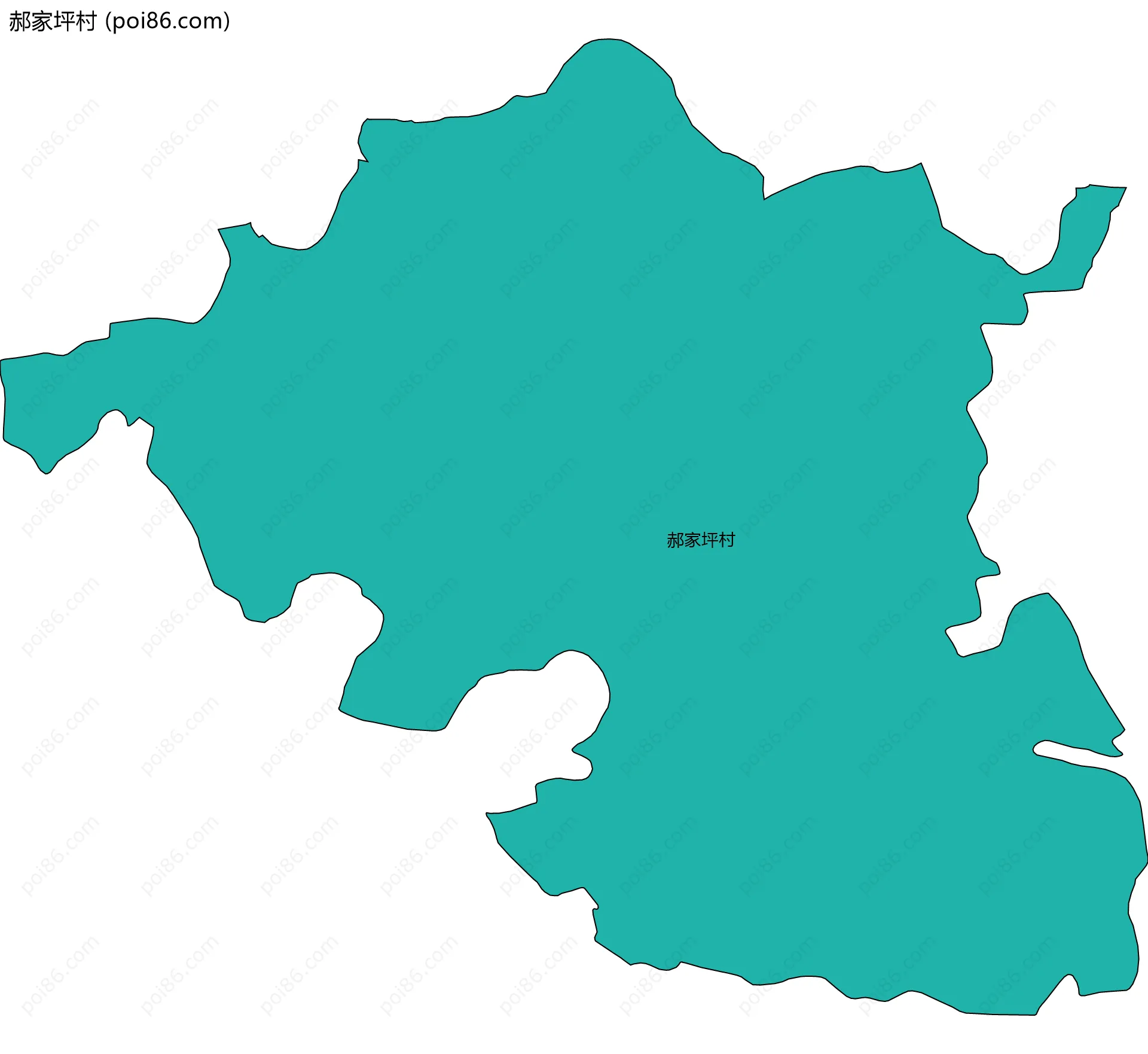 郝家坪村边界地图