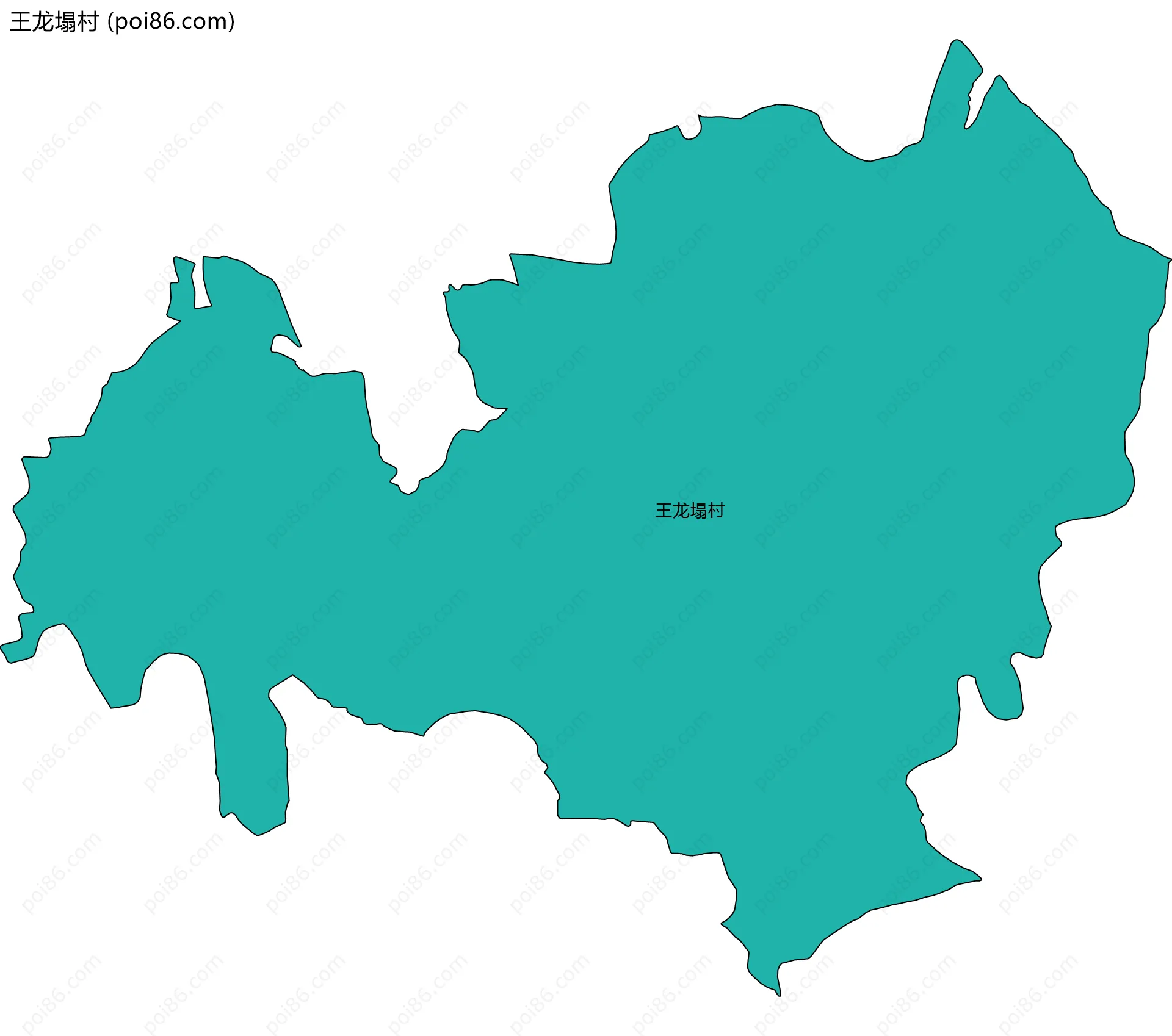 王龙塌村边界地图