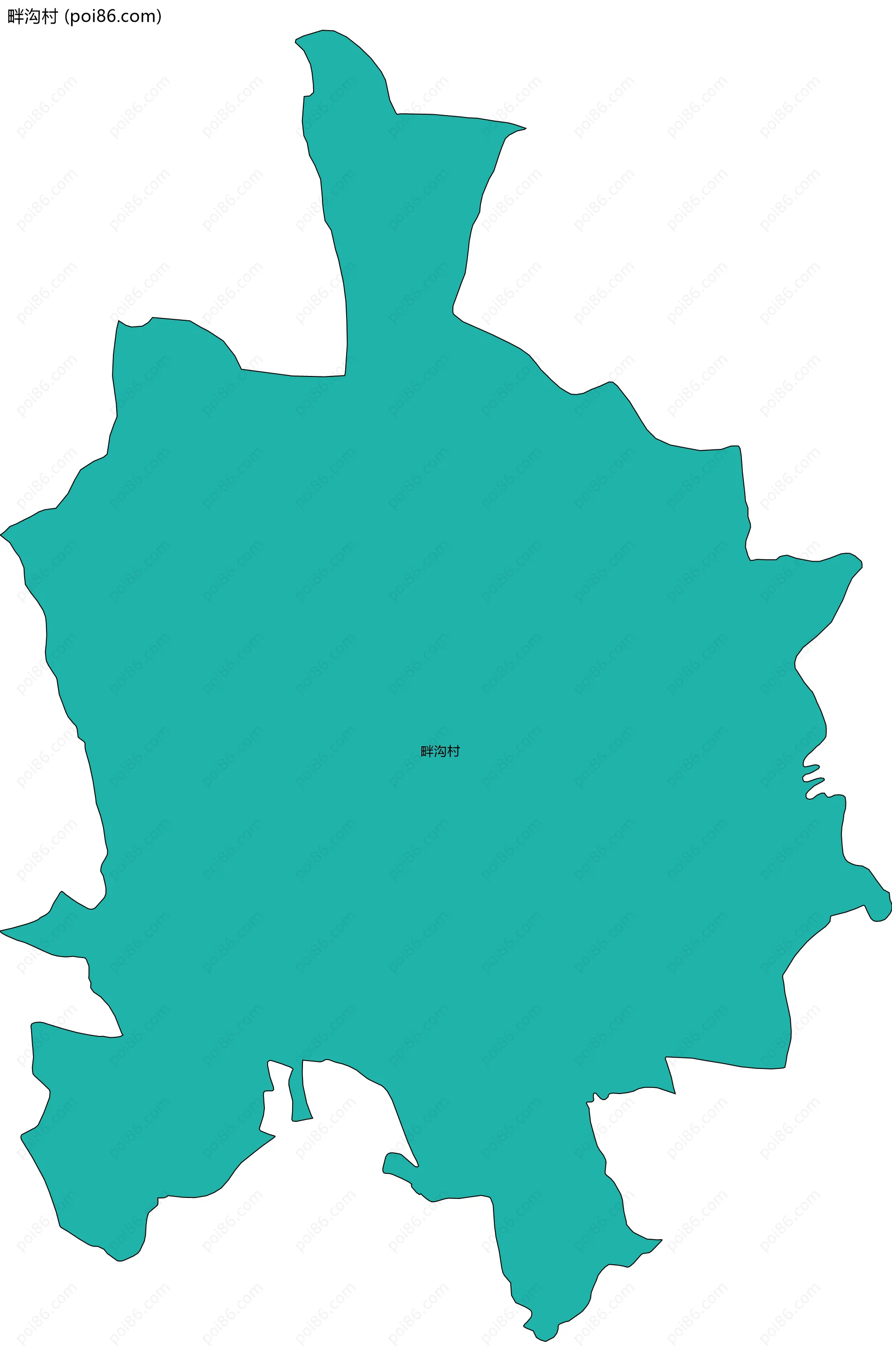 畔沟村边界地图