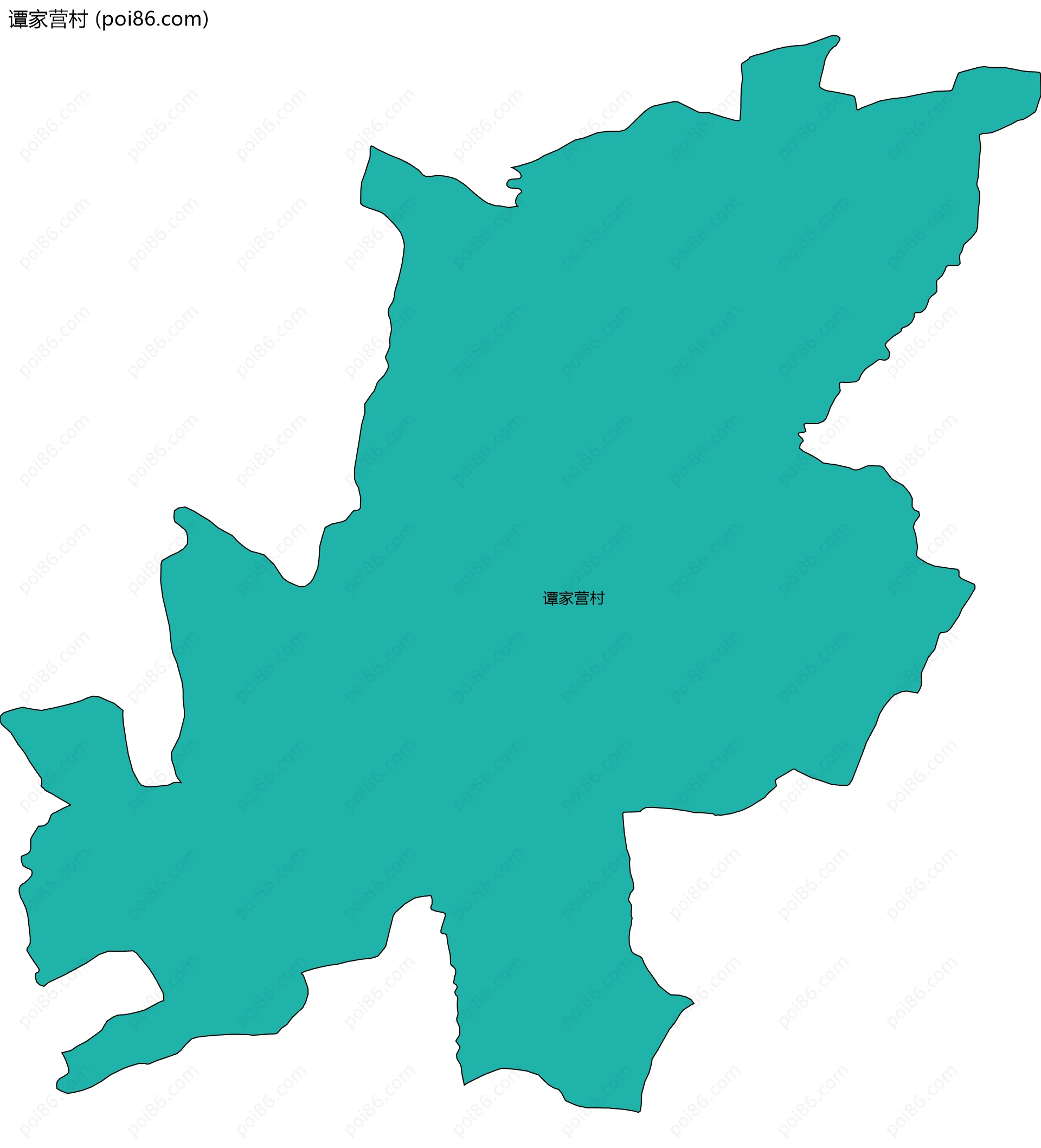 谭家营村边界地图