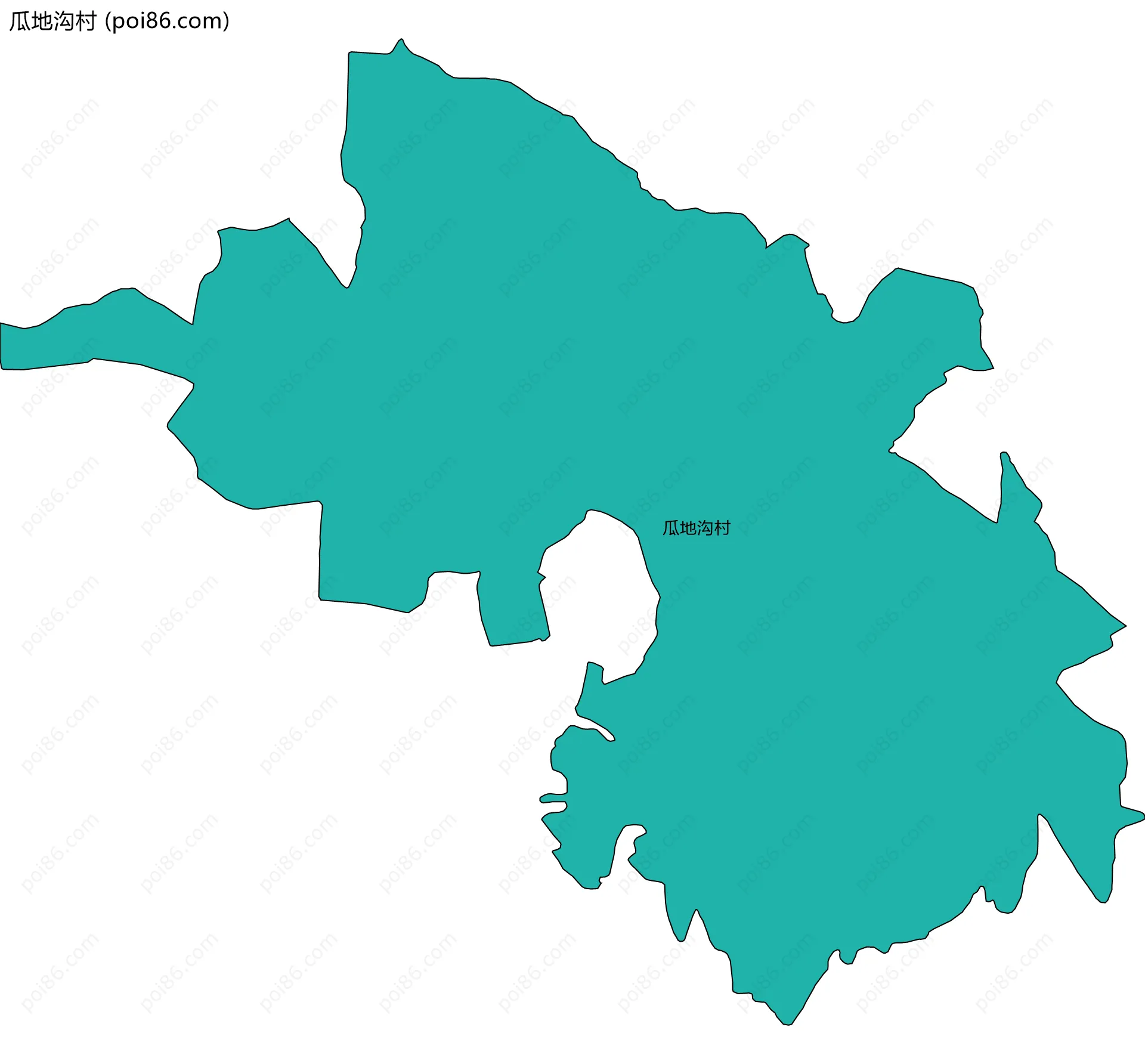 瓜地沟村边界地图