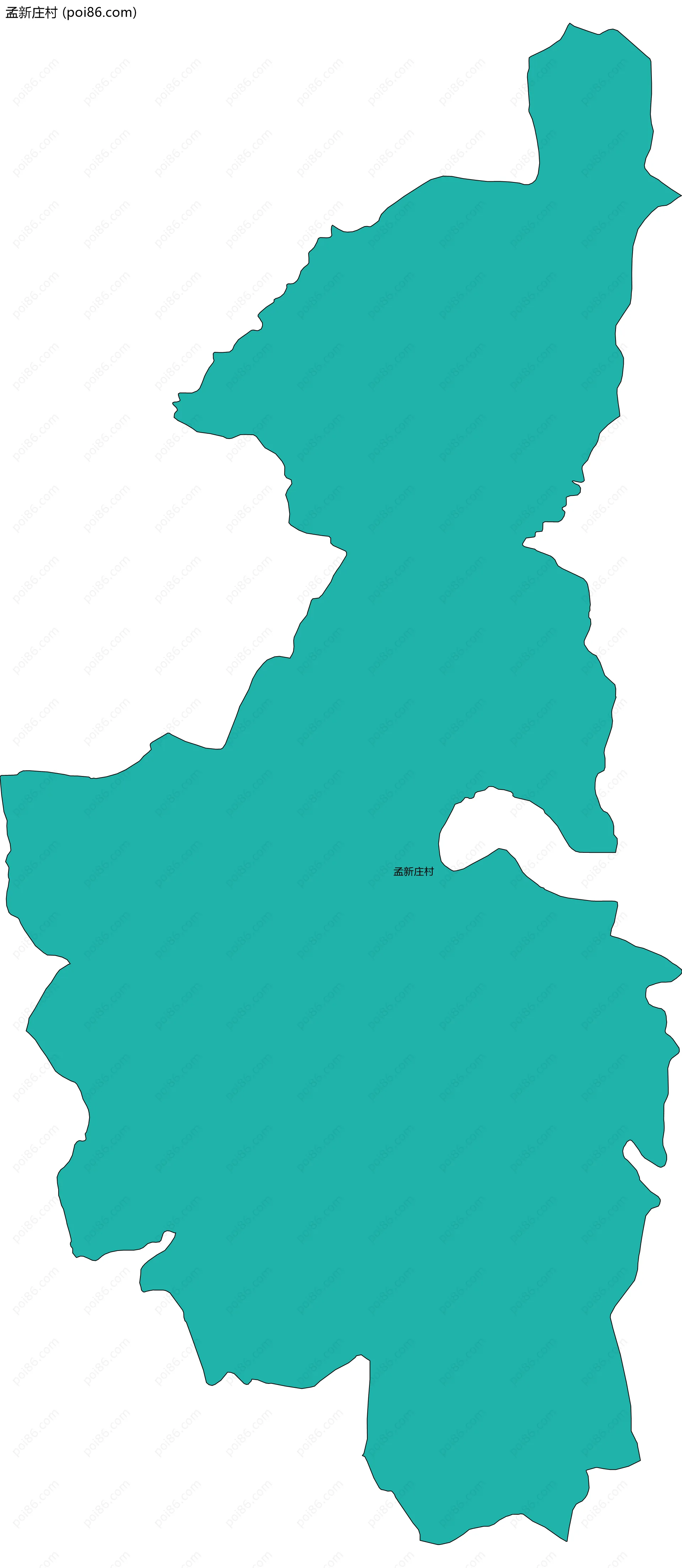 孟新庄村边界地图