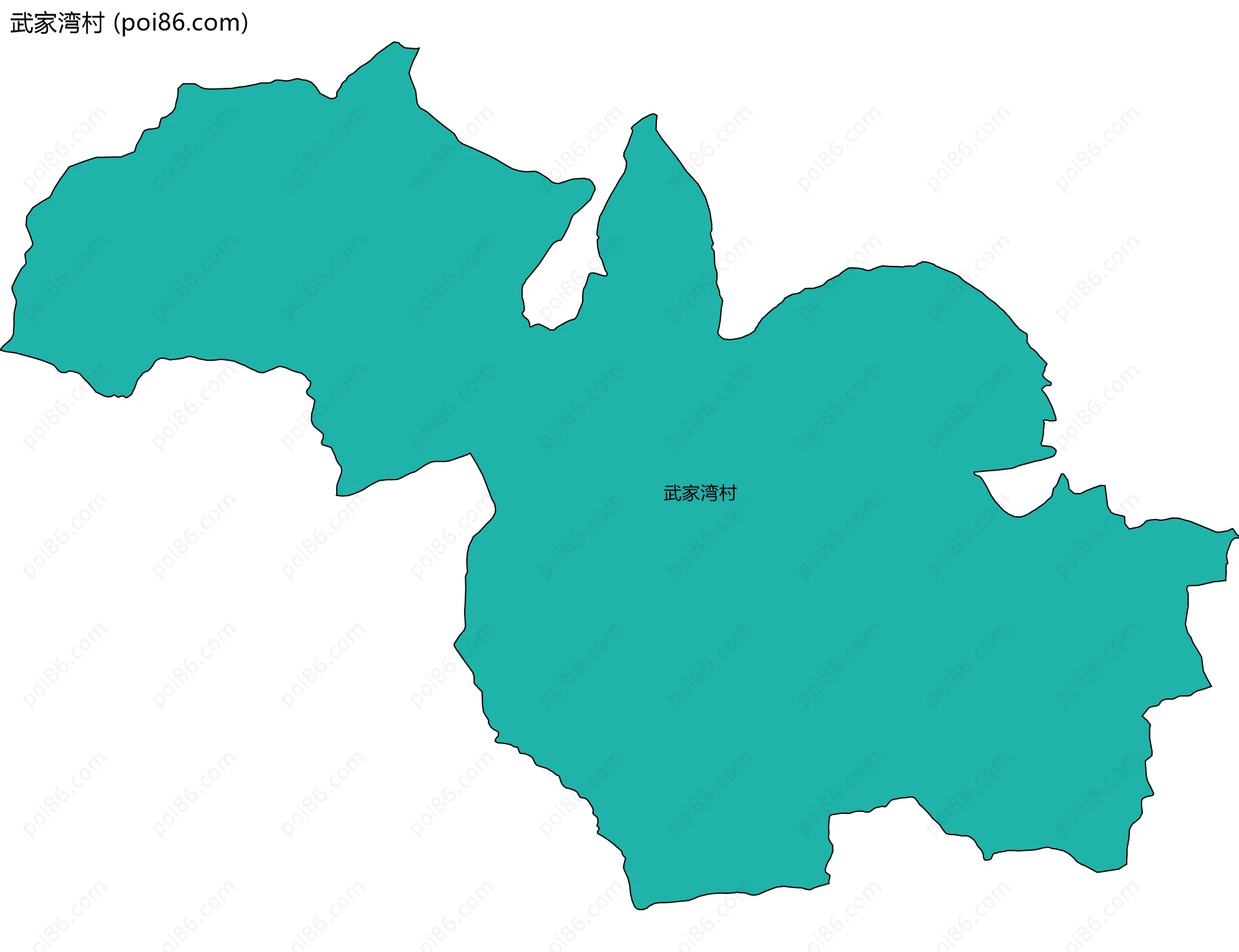 武家湾村边界地图