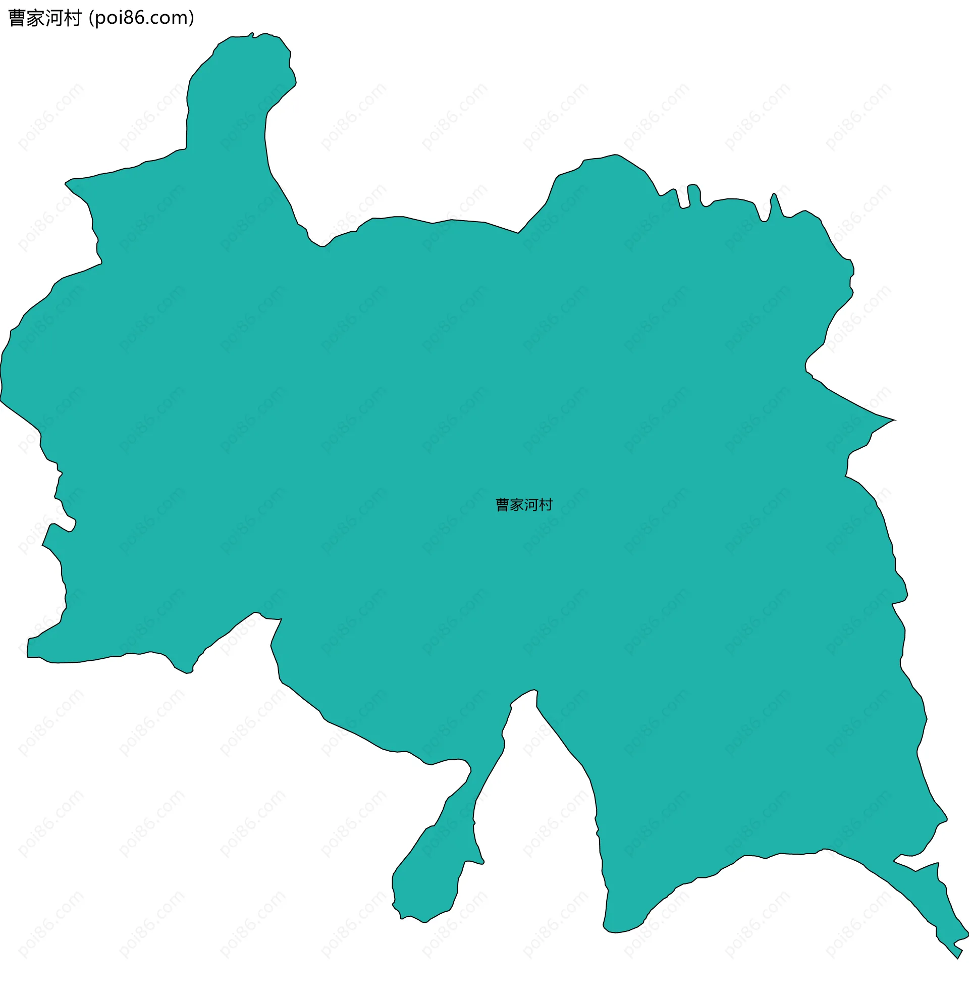 曹家河村边界地图