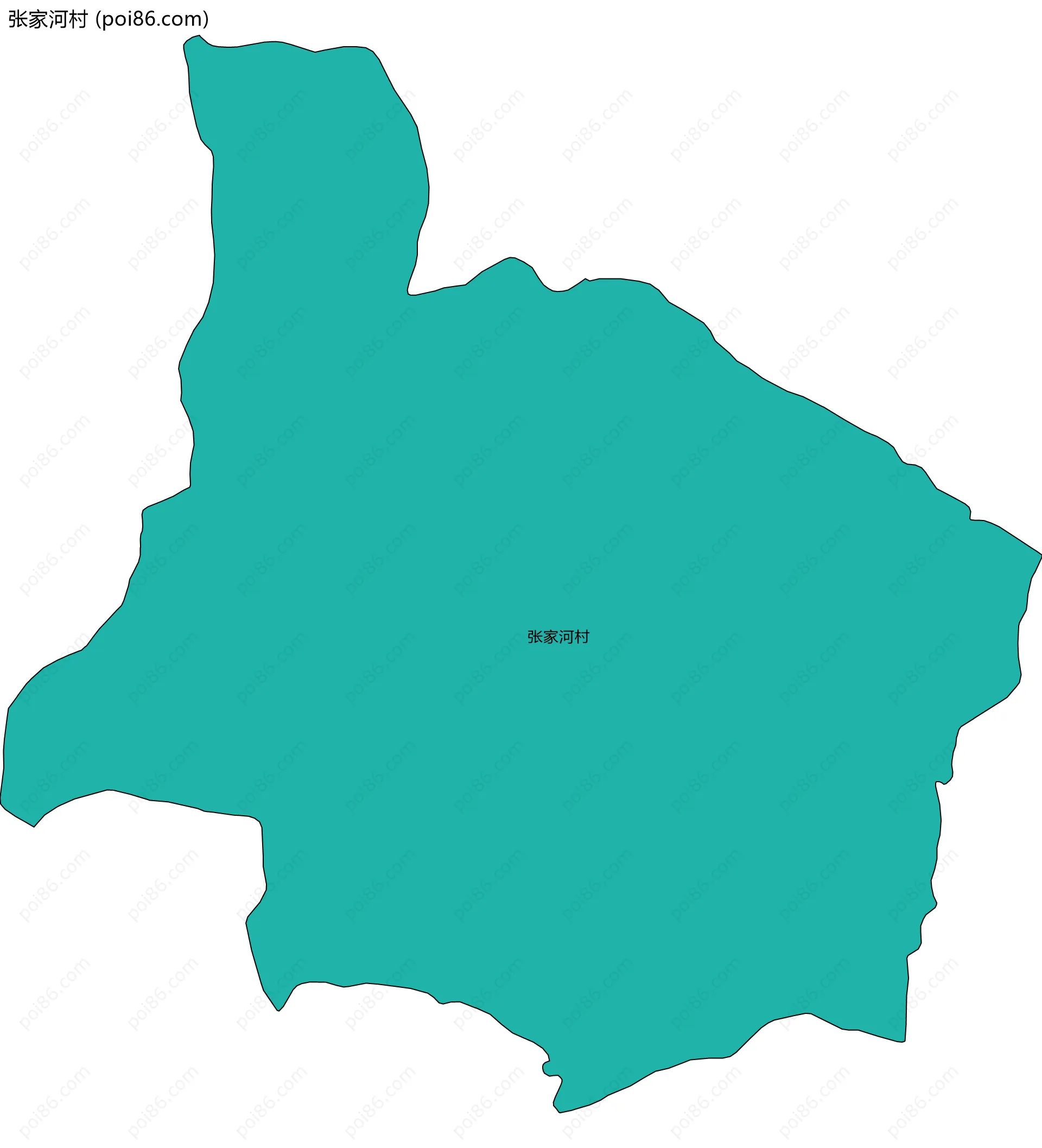 张家河村边界地图