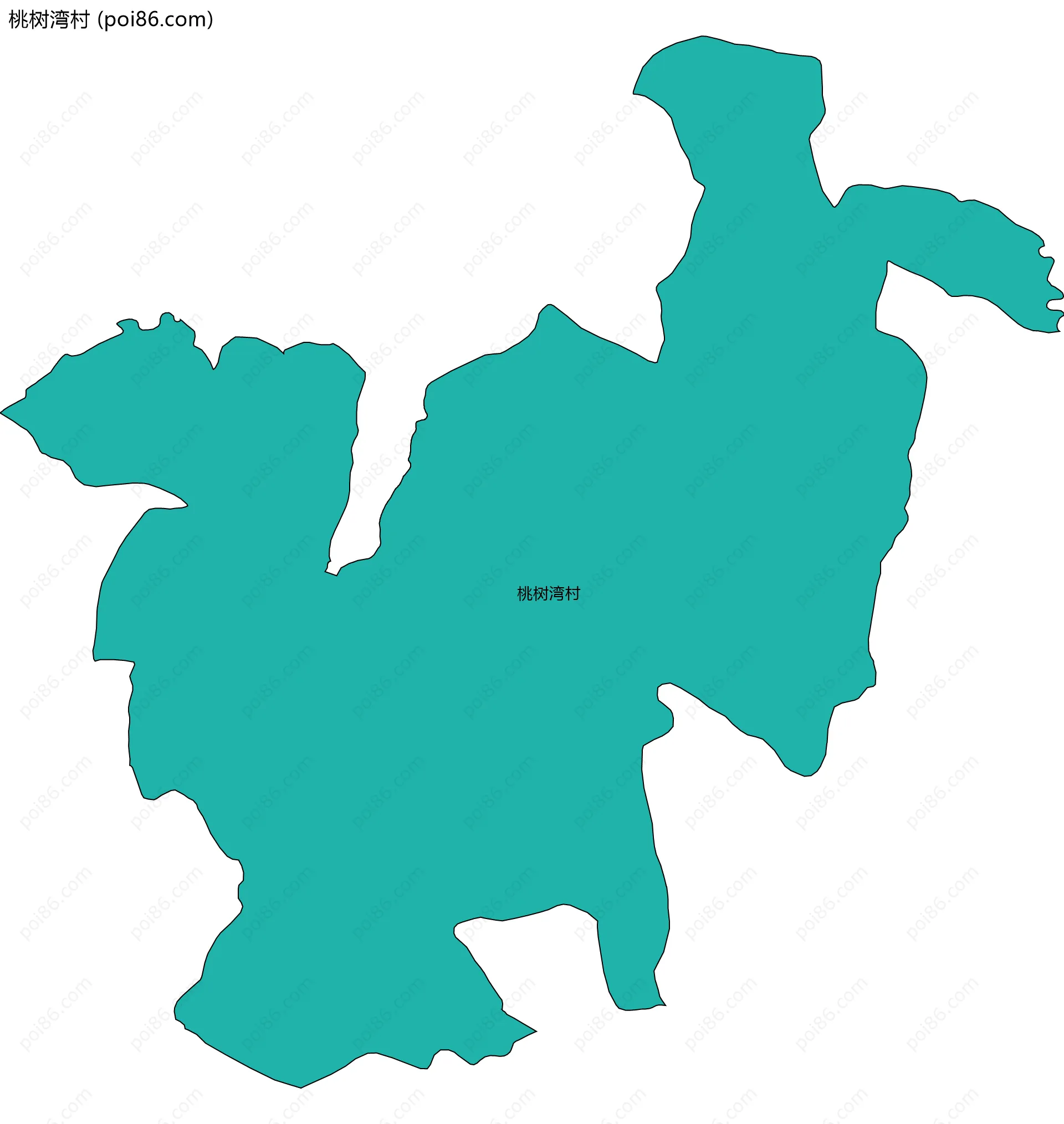 桃树湾村边界地图