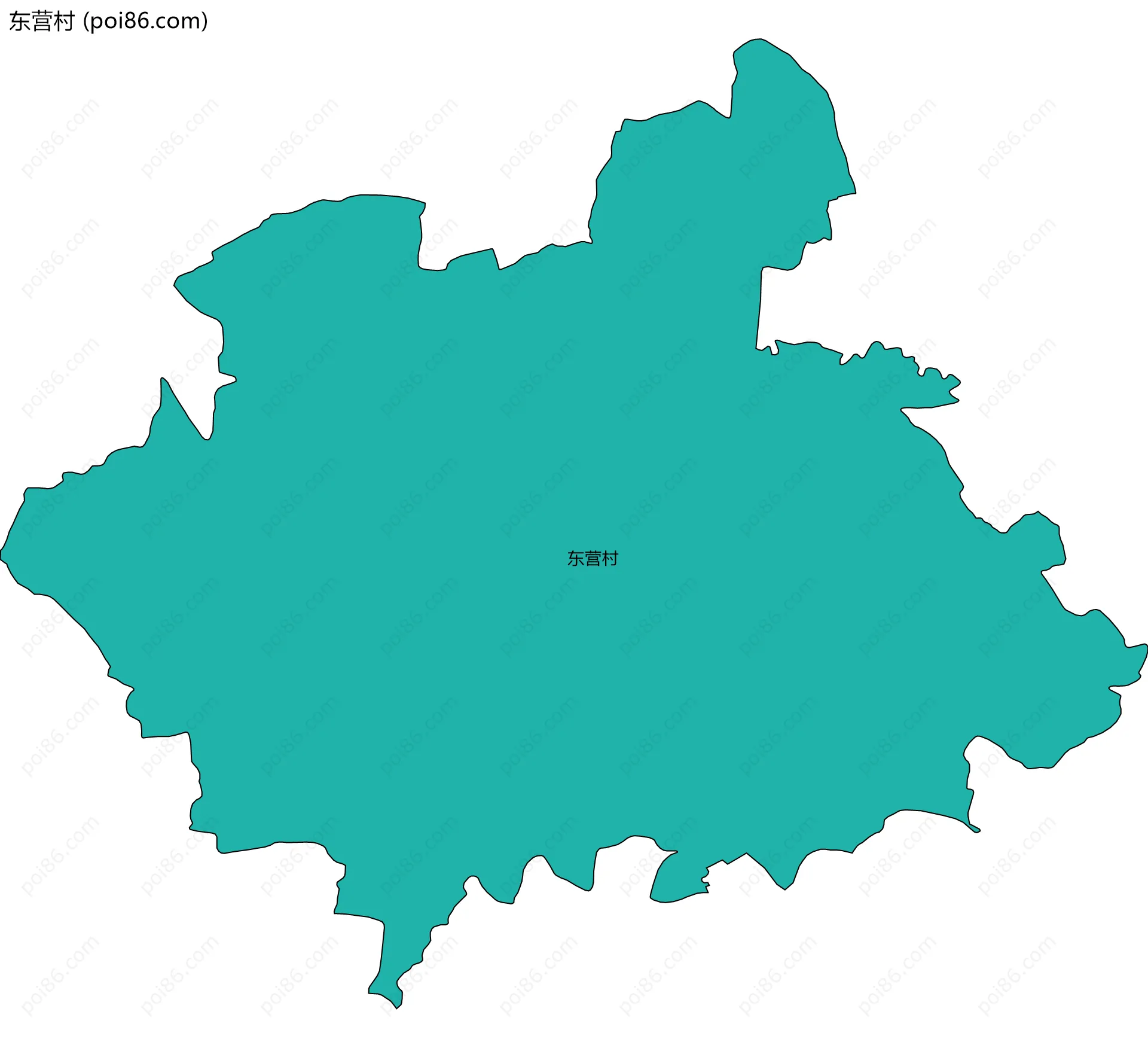 东营村边界地图