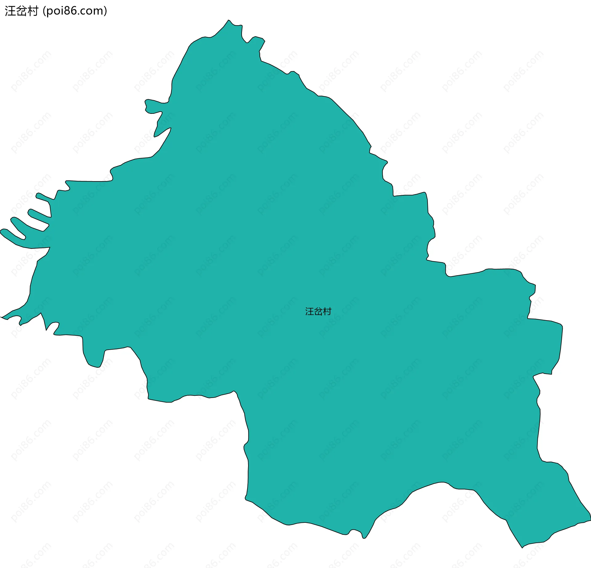 汪岔村边界地图