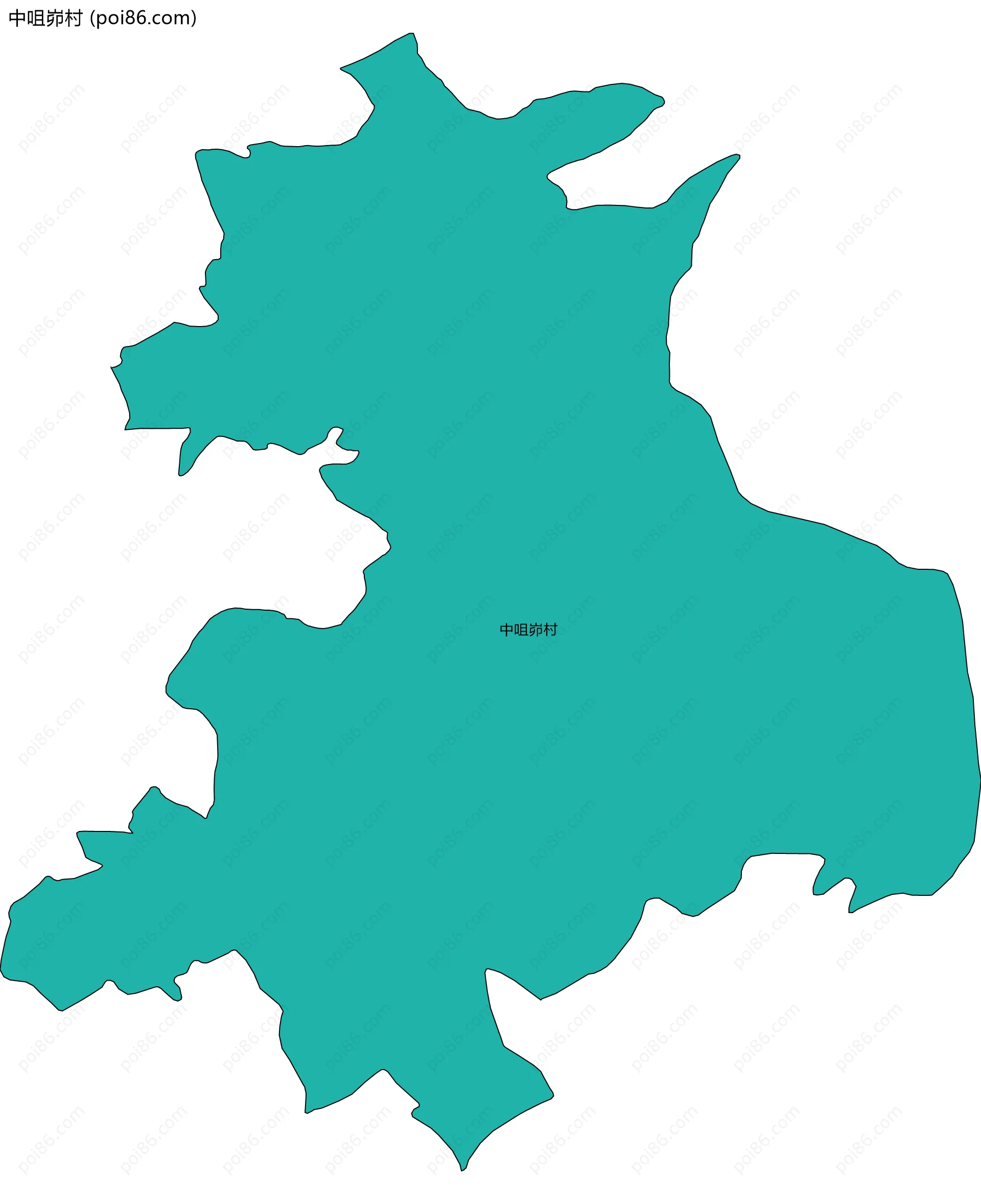 中咀峁村边界地图