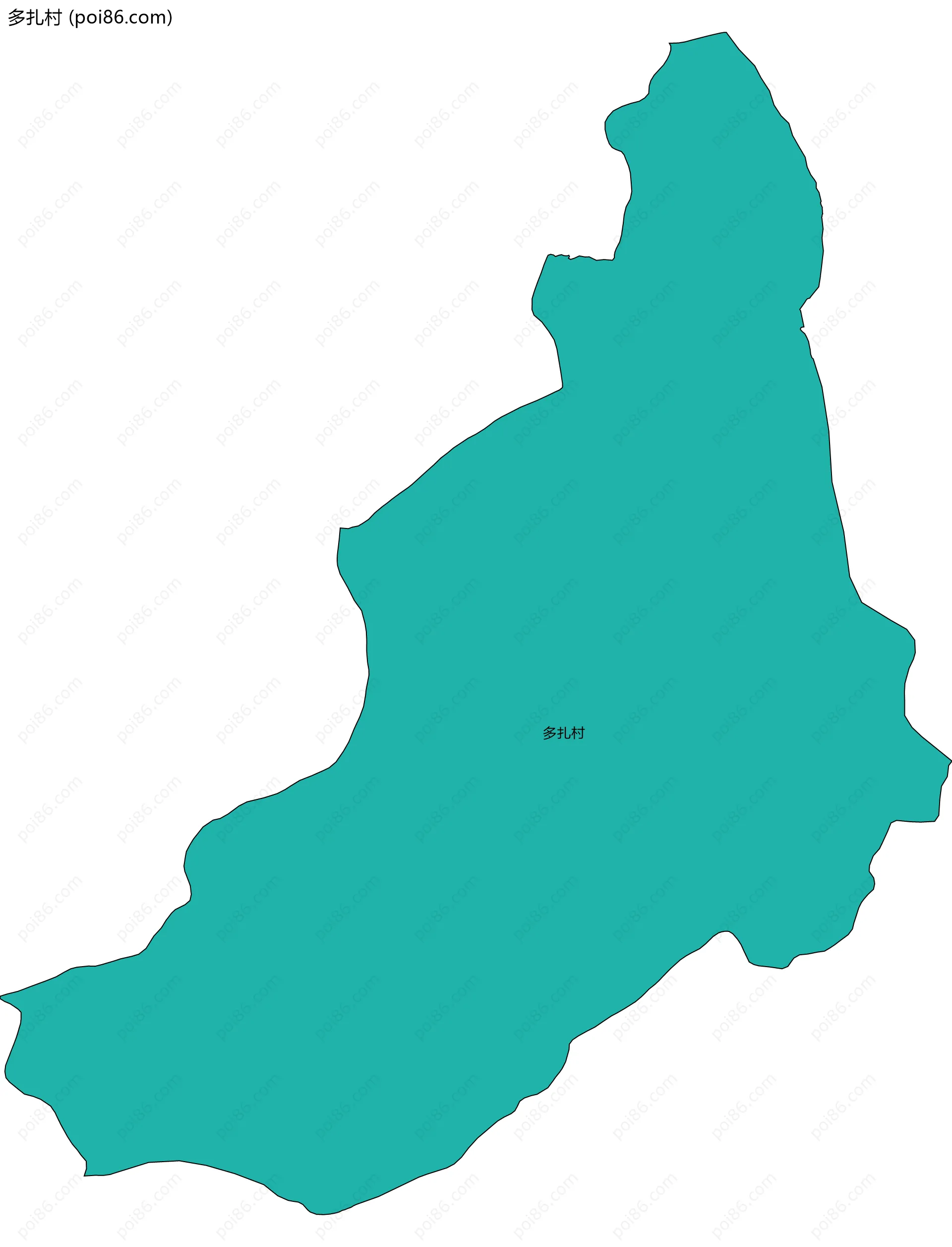 多扎村边界地图