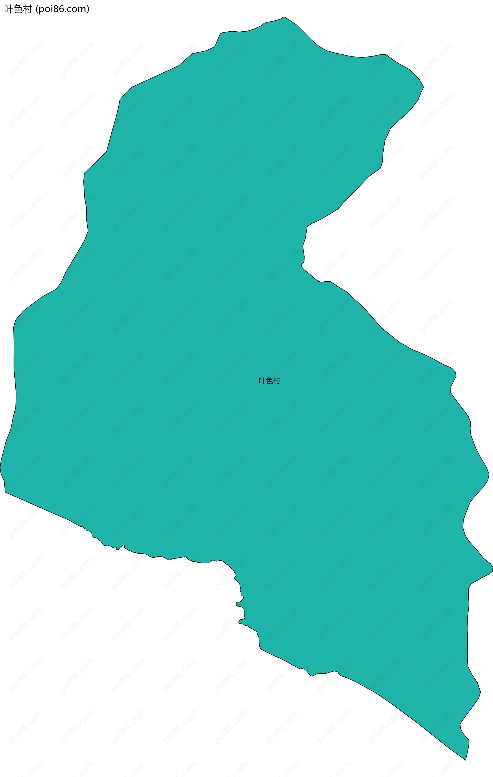 叶色村边界地图