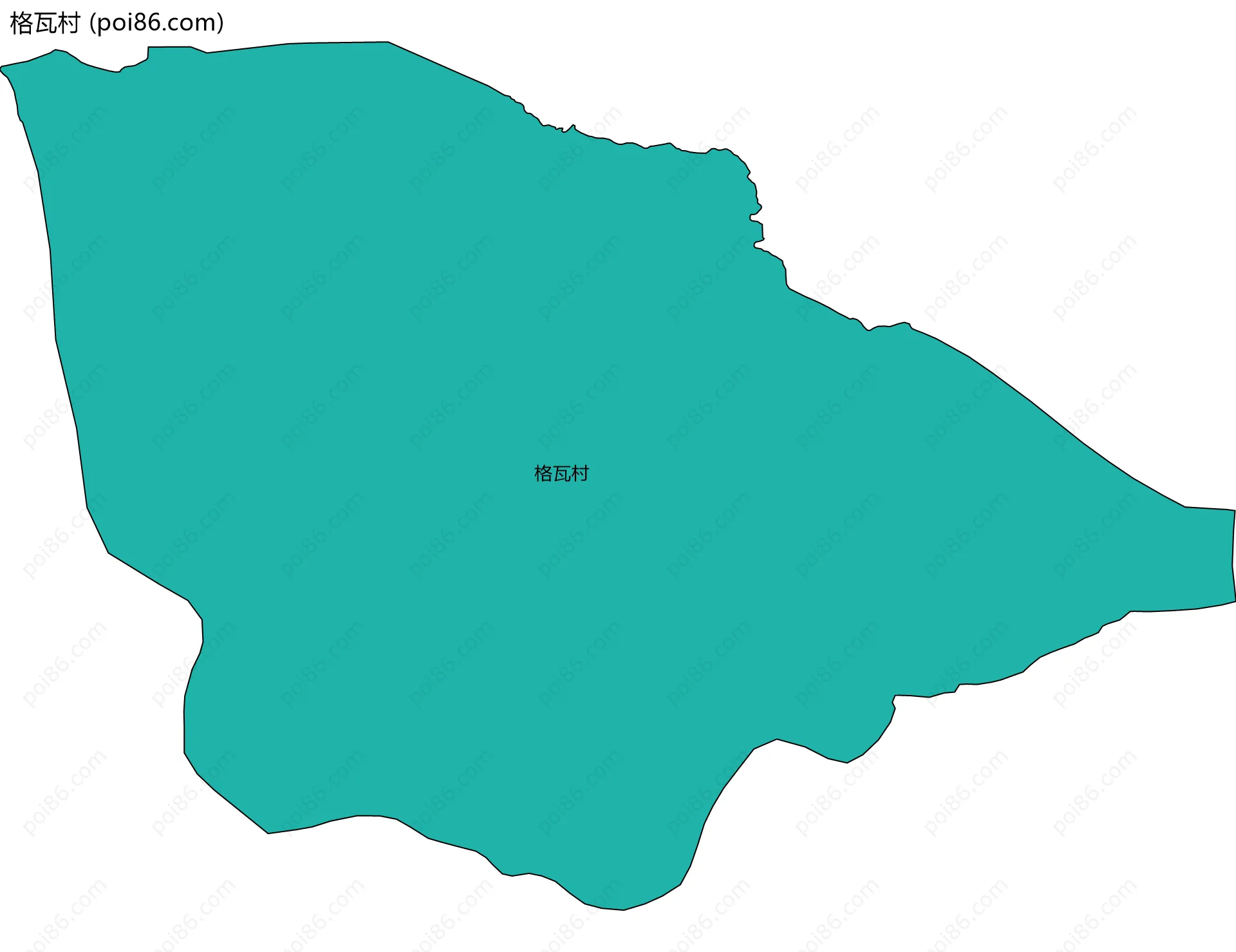 格瓦村边界地图