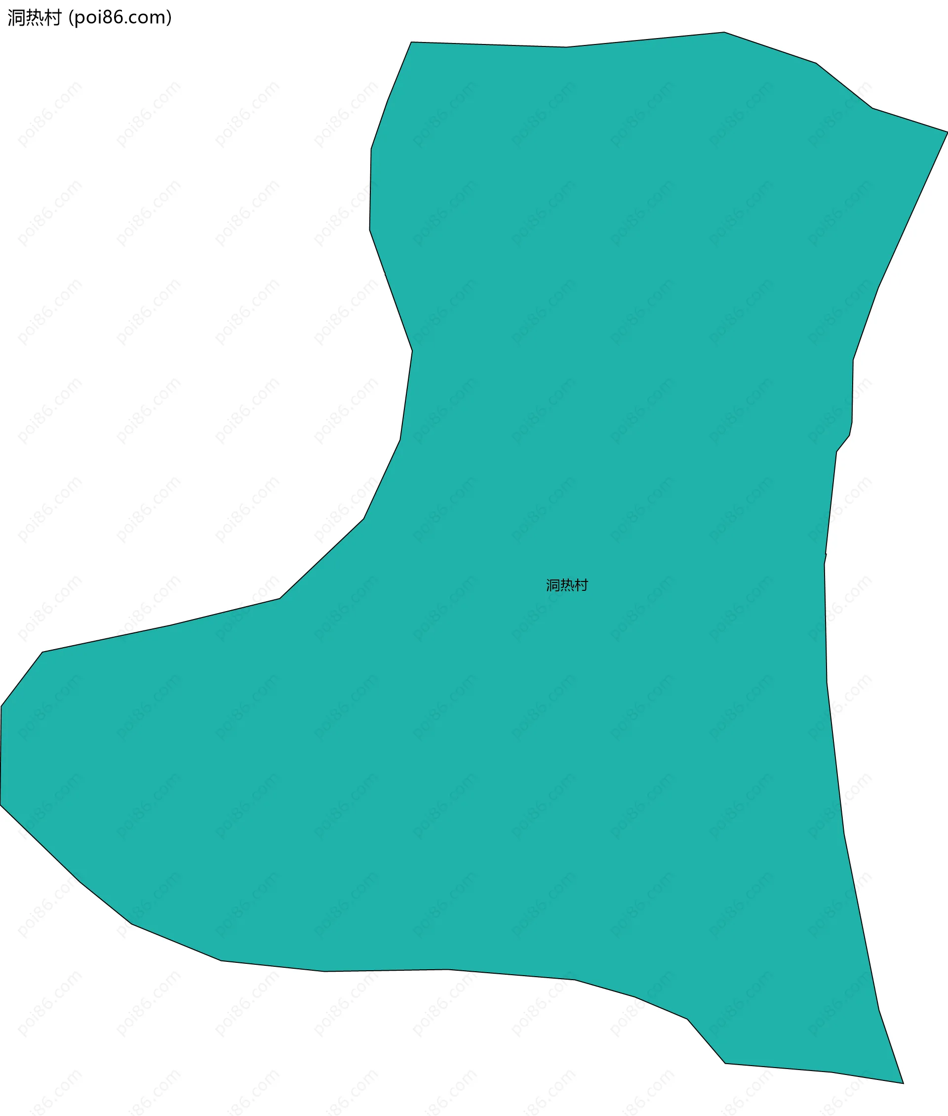 洞热村边界地图