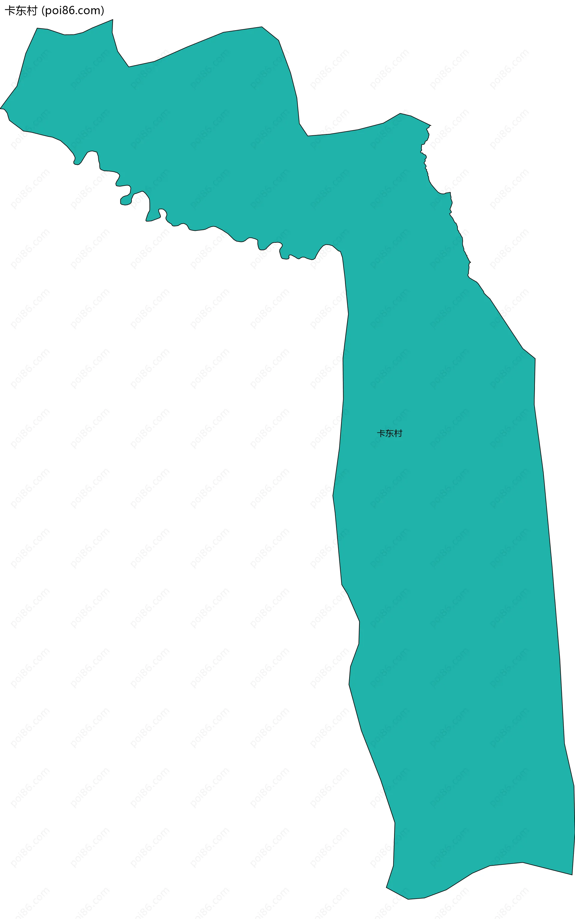 卡东村边界地图