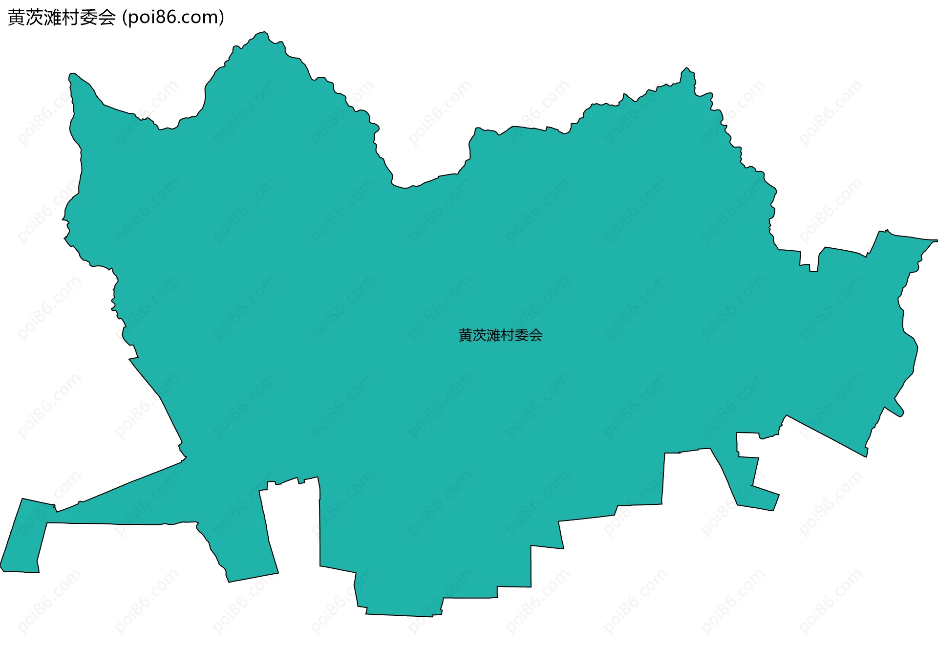 黄茨滩村委会边界地图