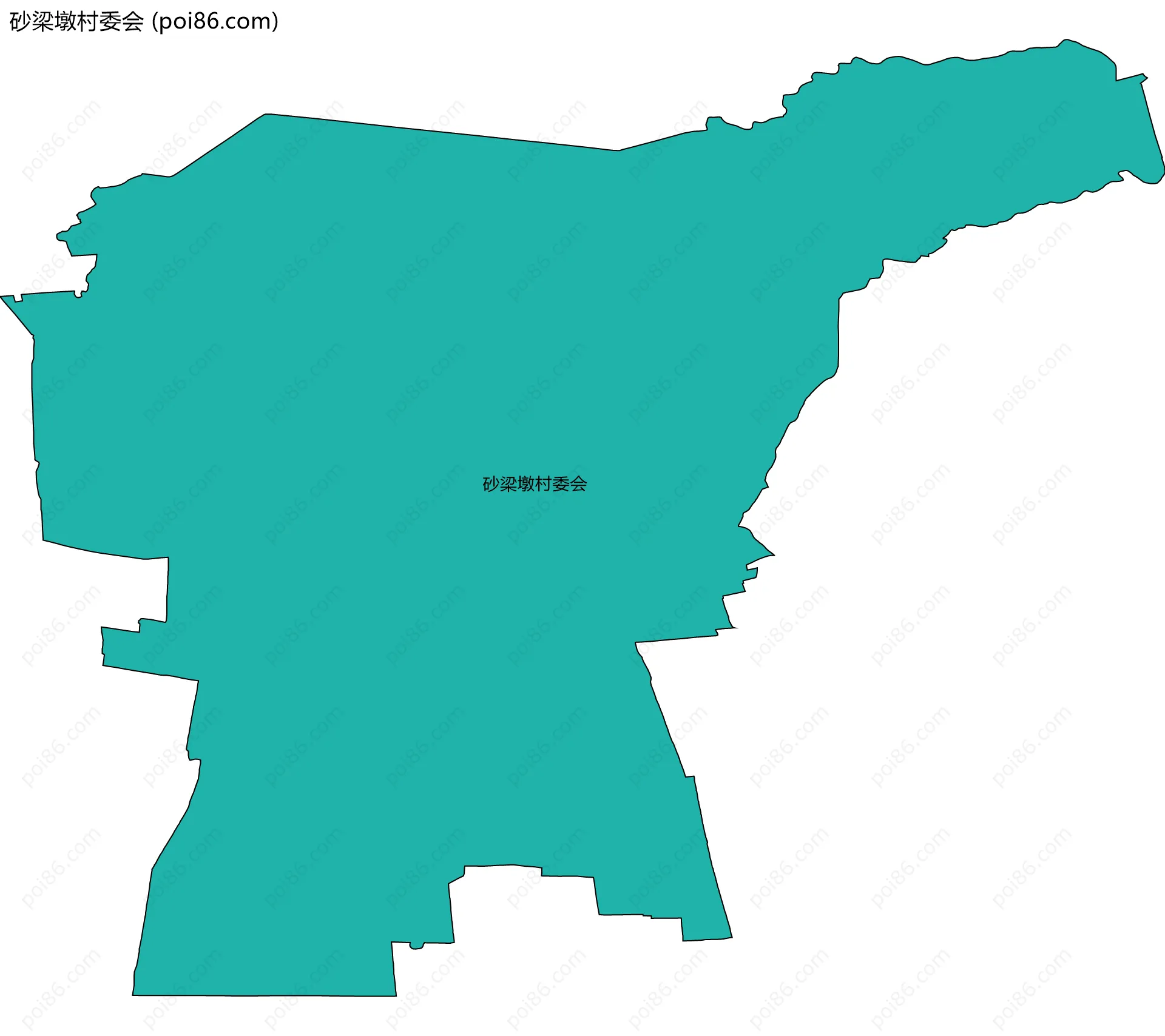 砂梁墩村委会边界地图