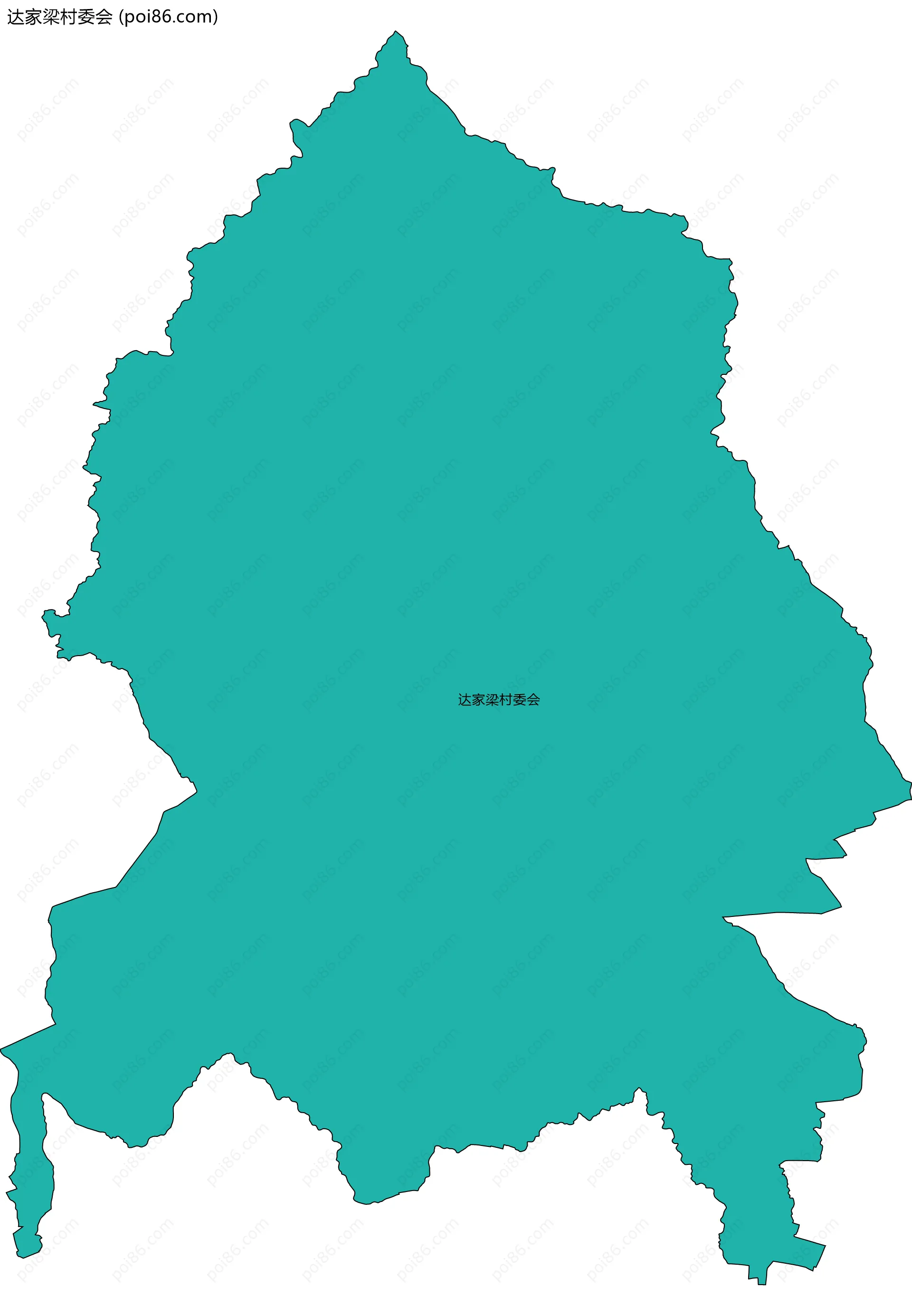 达家梁村委会边界地图