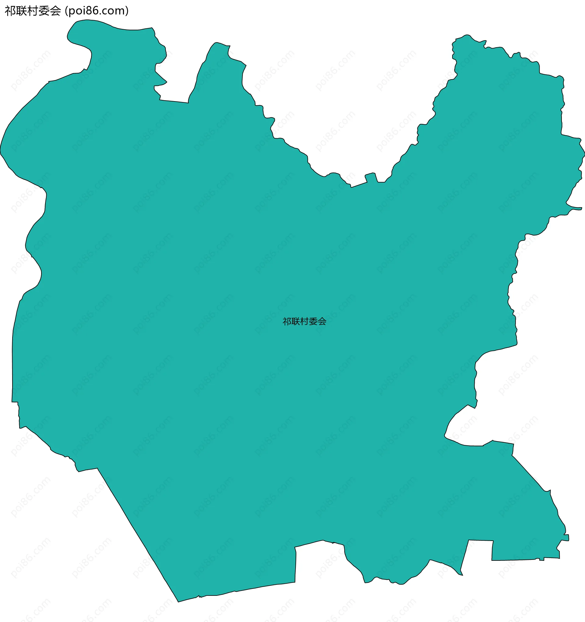 祁联村委会边界地图
