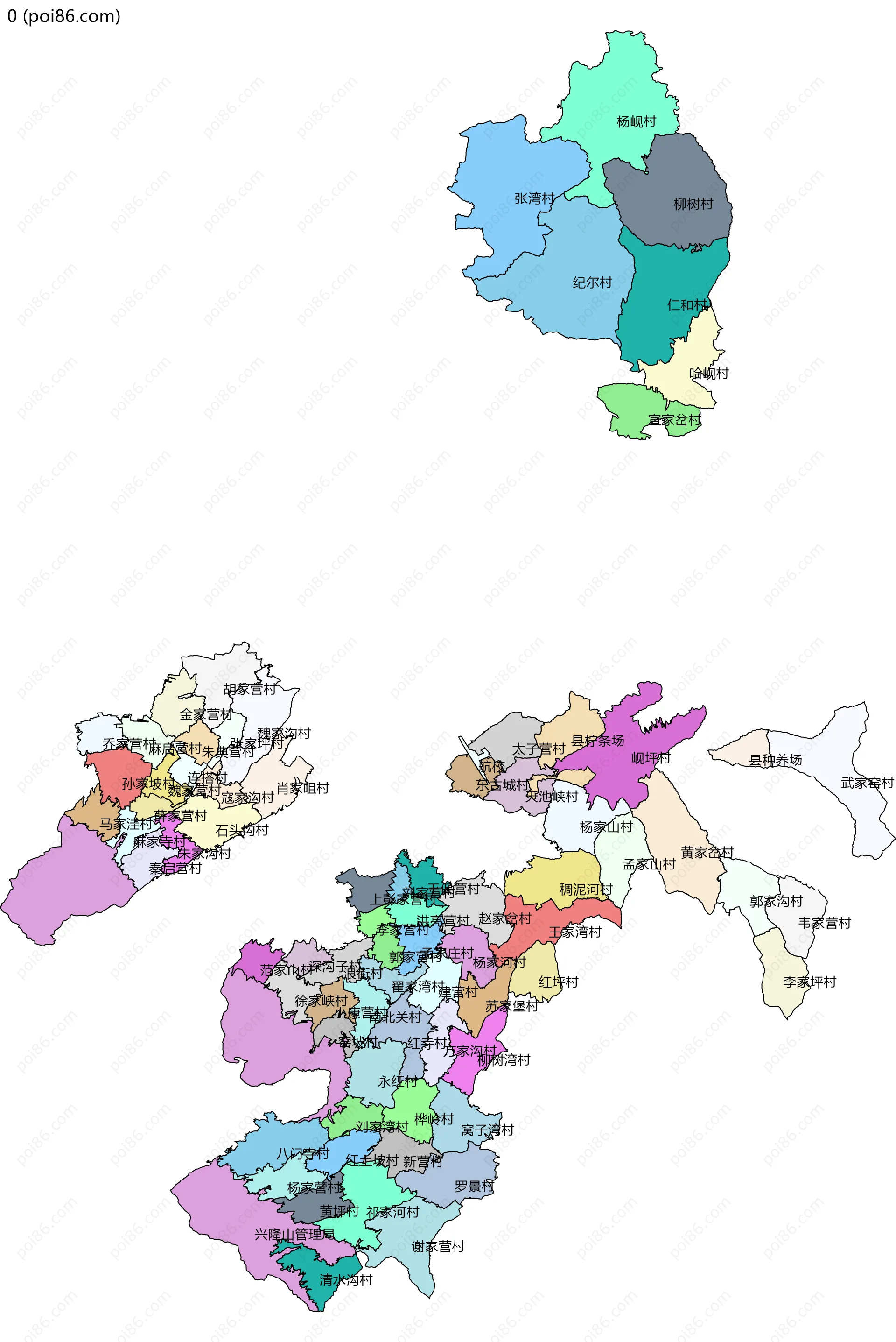0边界地图(五级行政区划)