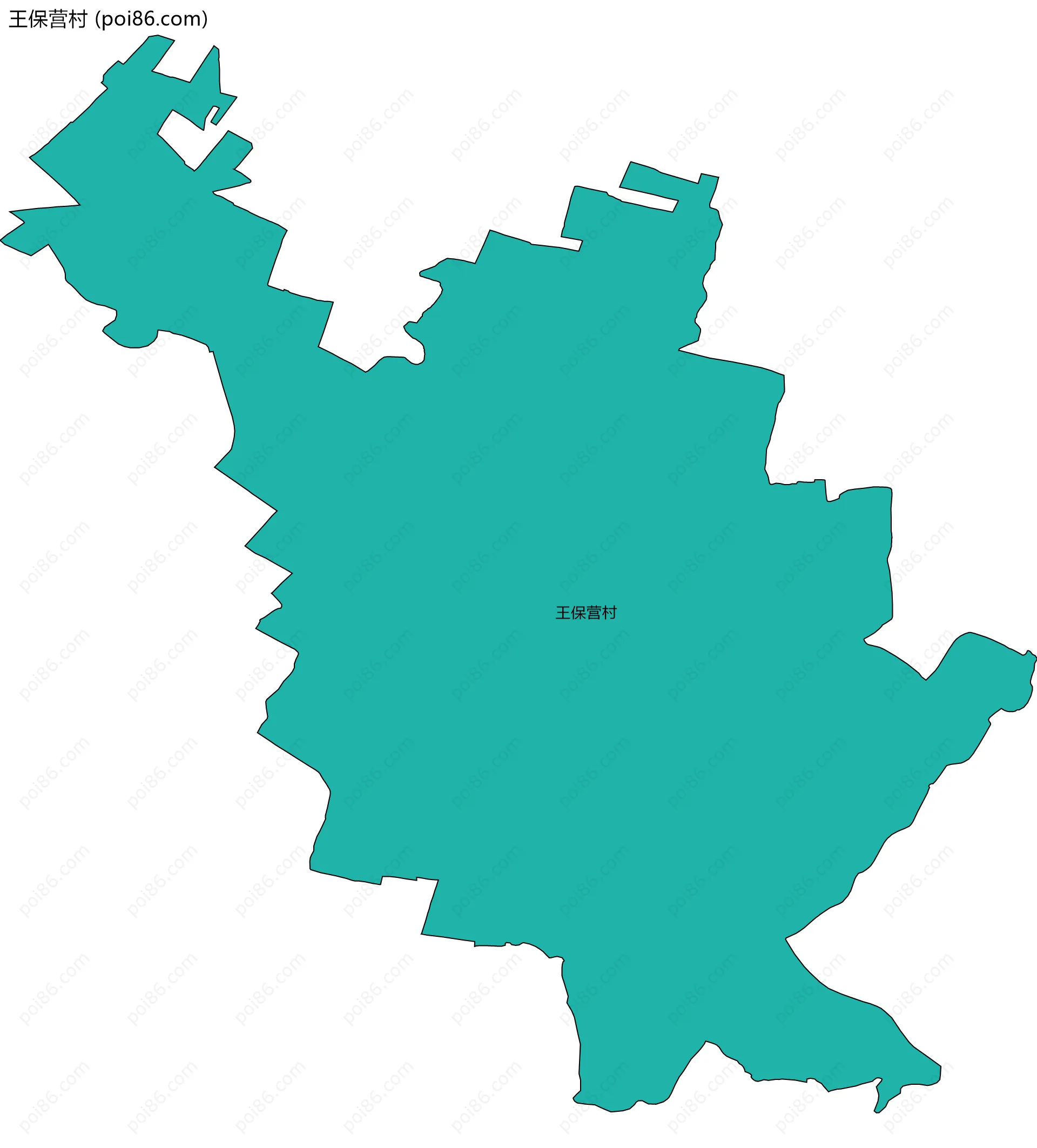 王保营村边界地图