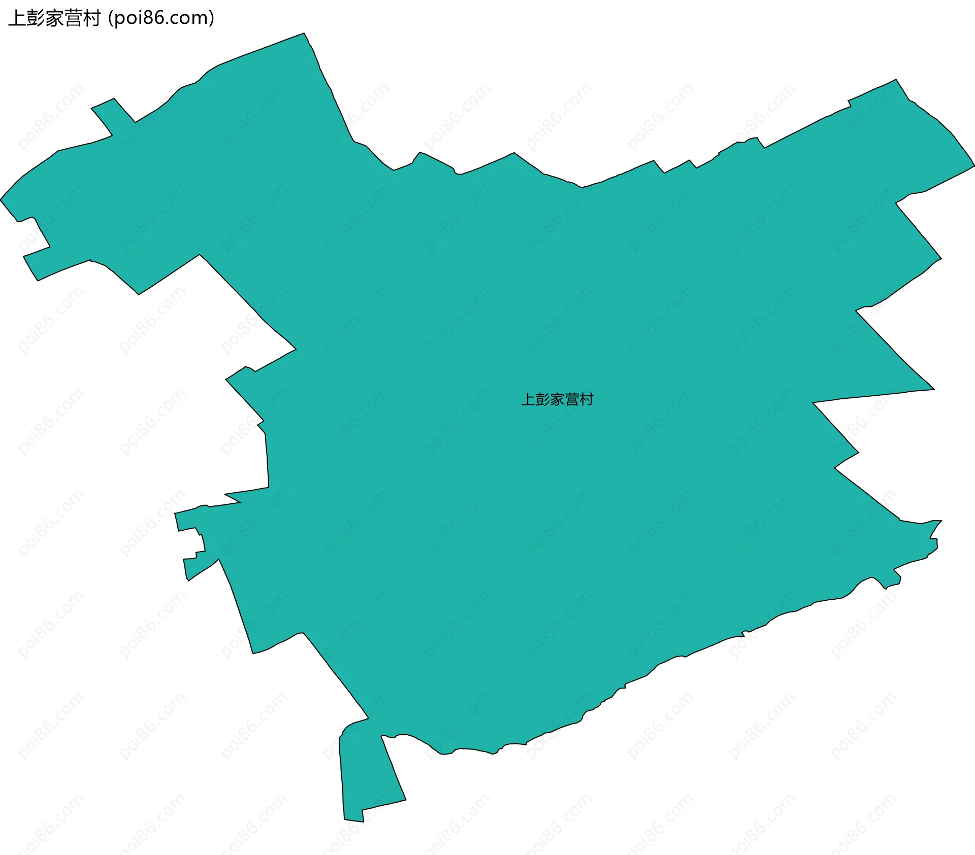 上彭家营村边界地图